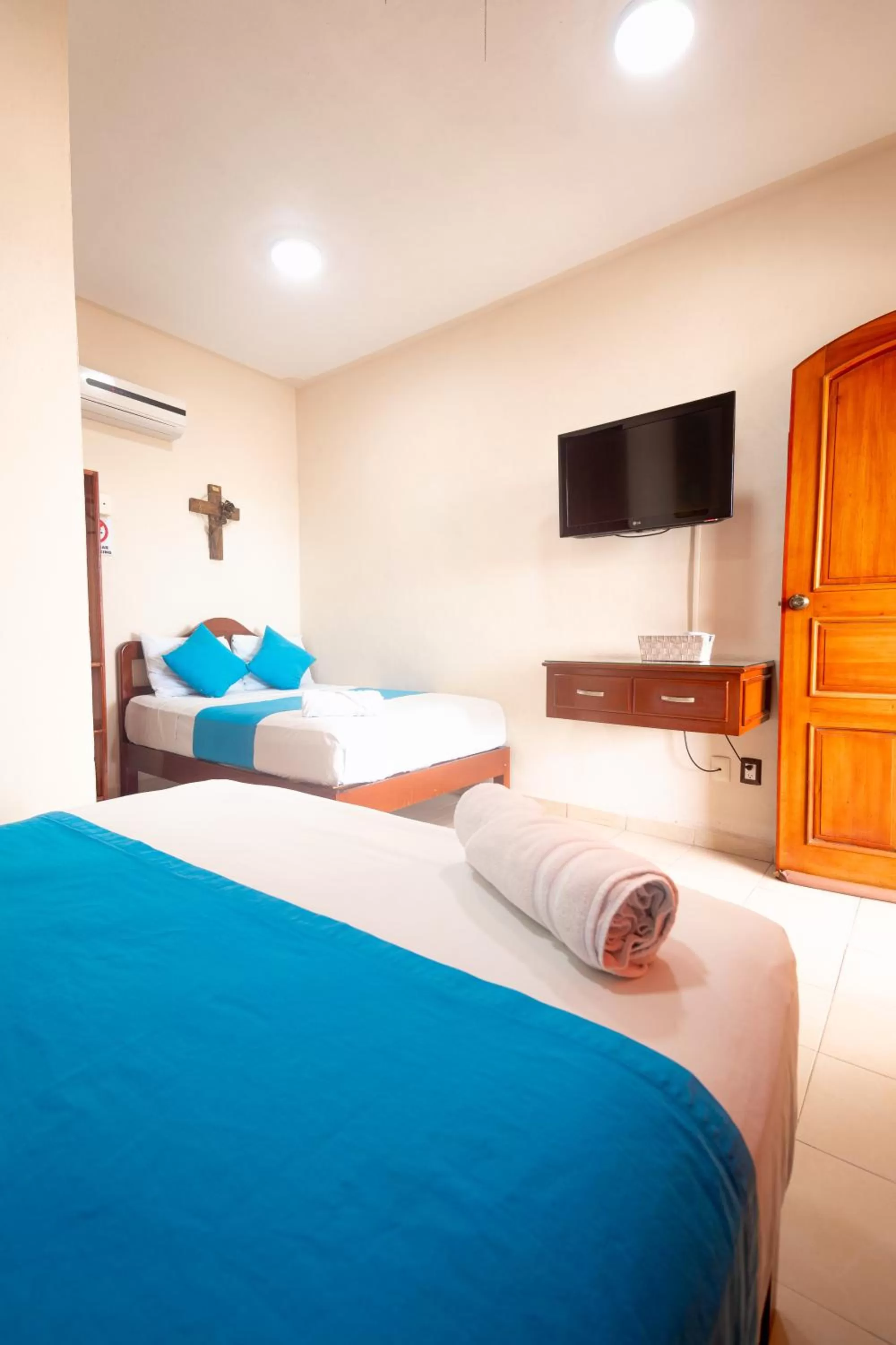 Bed in Hotel Bacalar Magico