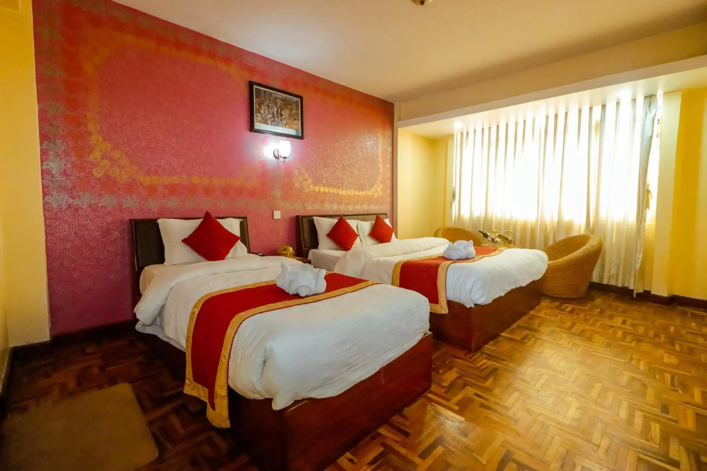 Deluxe Double or Twin Room with 24-hour Check-in, Free Airport Pickup : Prior Booking Required in Kathmandu Eco Hotel Deluxe Double or Twin Room with 24-hour Check-in, Free Airport Pickup : Prior Booking Required in Kathmandu Eco Hotel