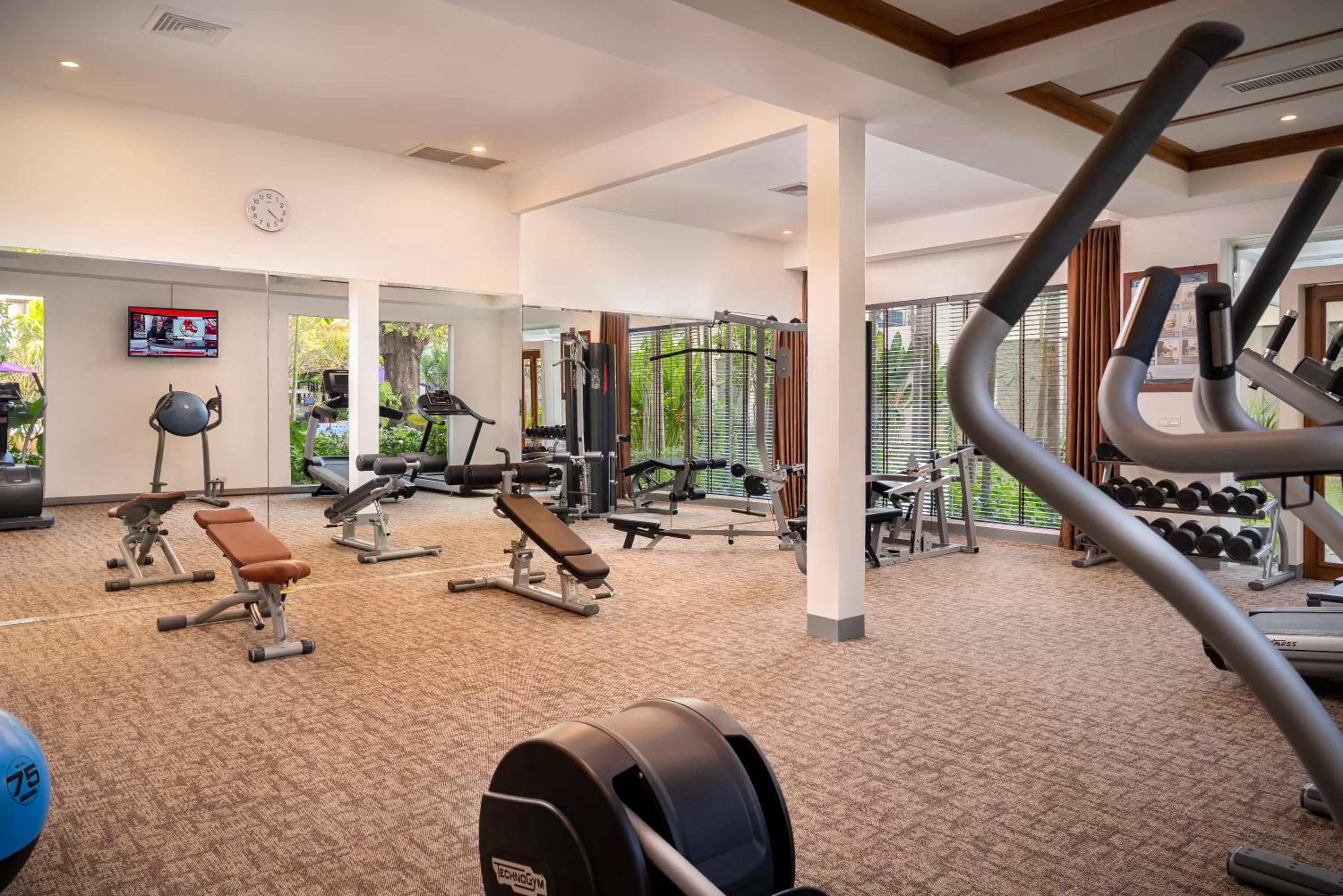 Fitness centre/facilities in Koulen Hotel