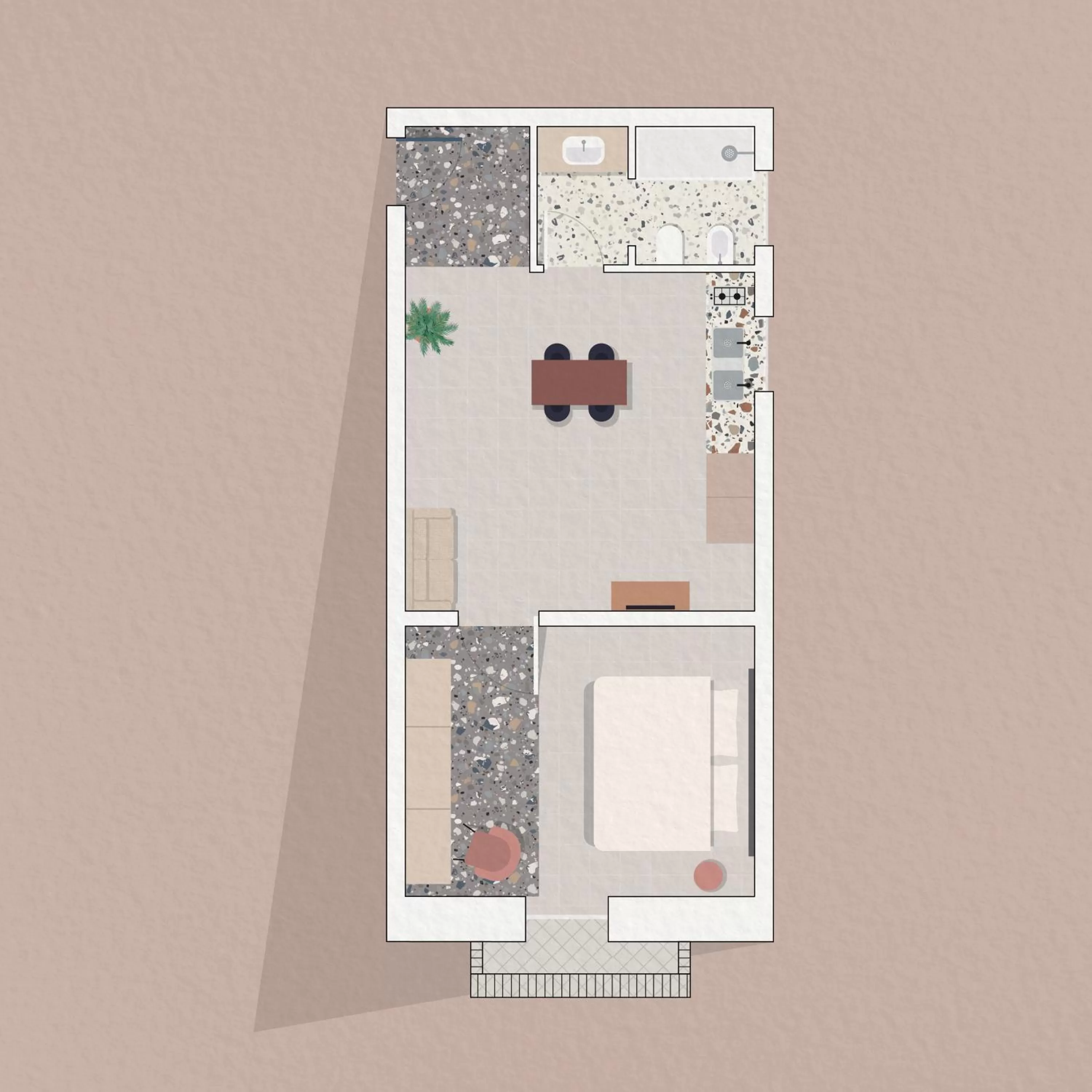 Floor plan in Living u HomeSuites