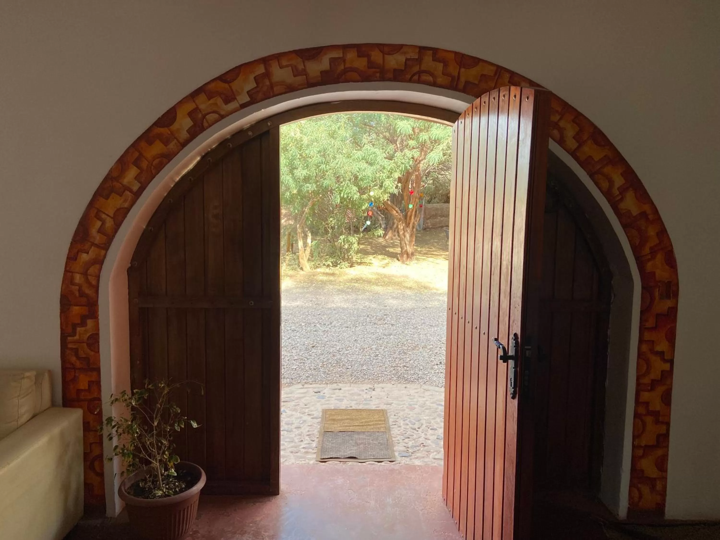 Garden view in CaminAndes Hostal