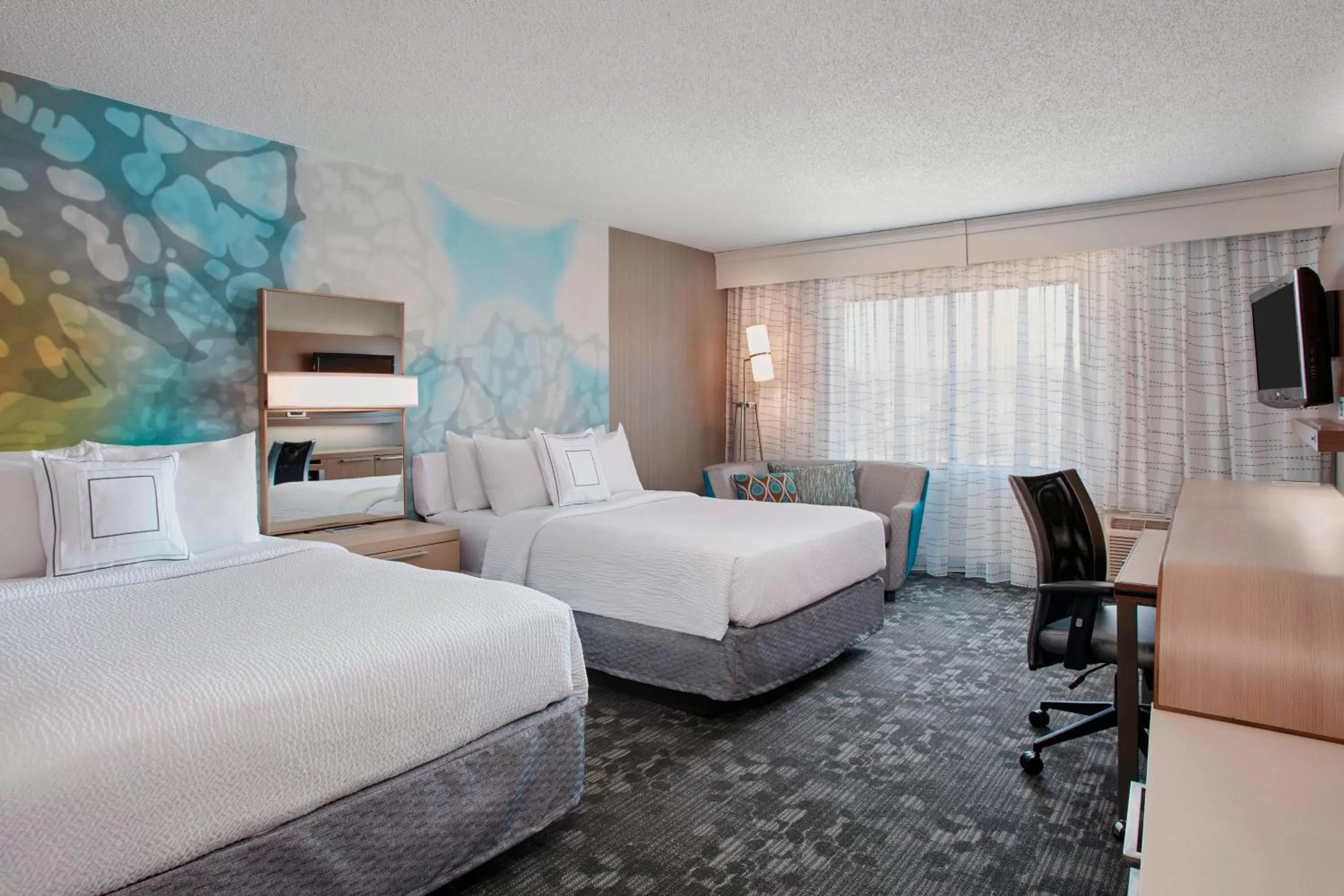 Double Room with Two Double Beds - Hearing Accessible in Courtyard by Marriott Detroit Pontiac/Auburn Hills
