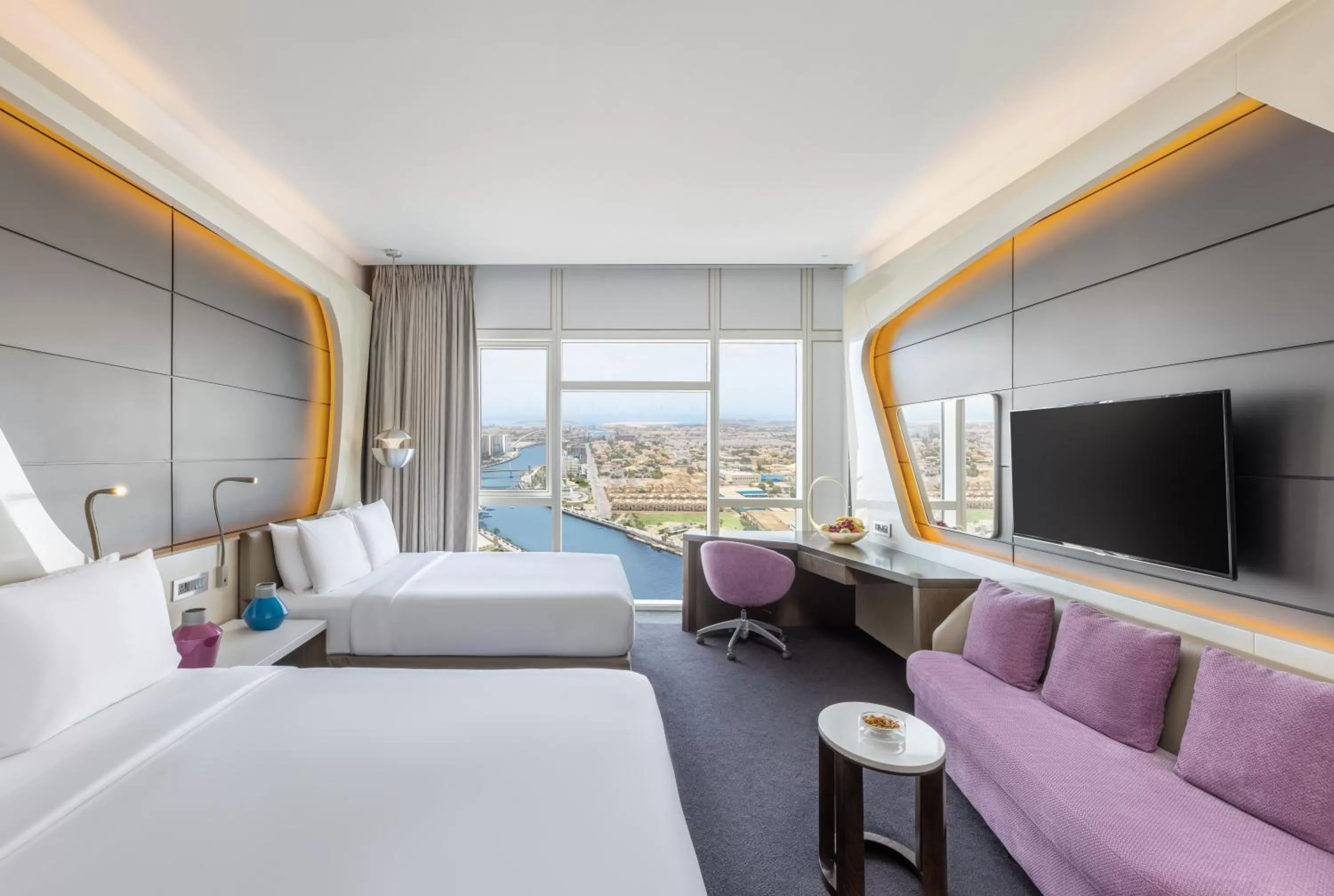 TV and multimedia, Bed in V Hotel Dubai, Curio Collection by Hilton
