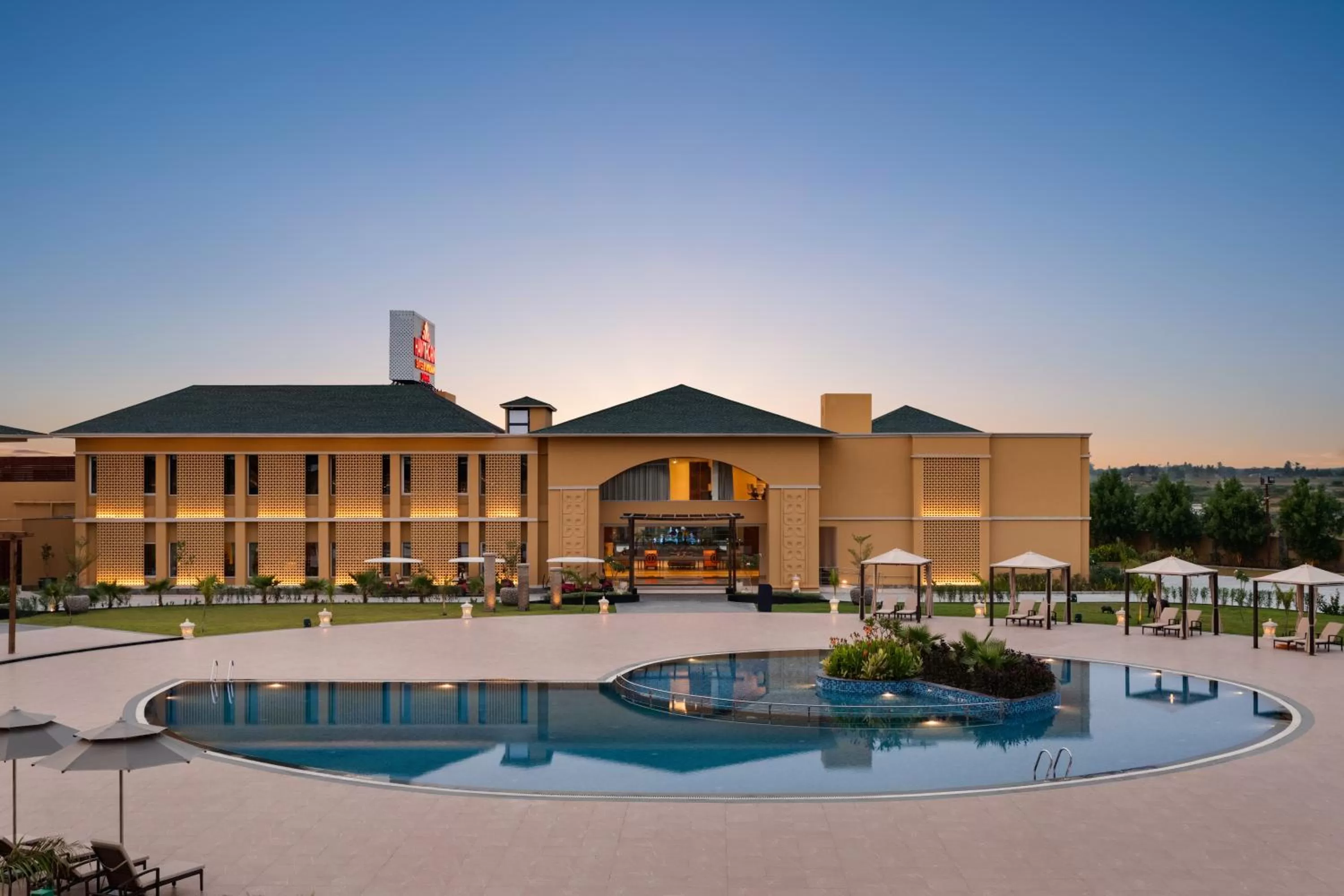 Swimming pool in Hawthorn Suites by Wyndham Dwarka