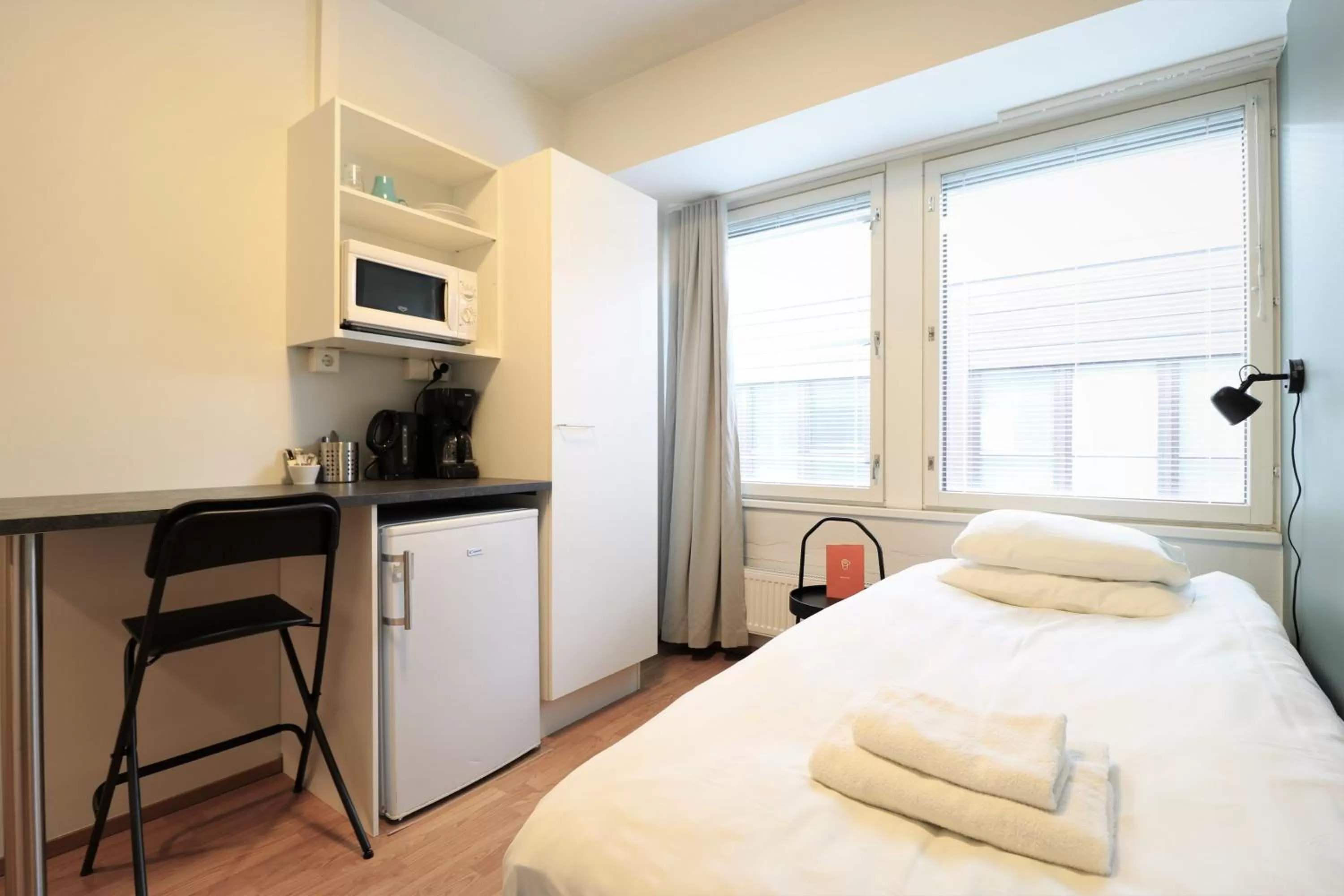 Photo of the whole room, Bed in Forenom Aparthotel Helsinki Herttoniemi