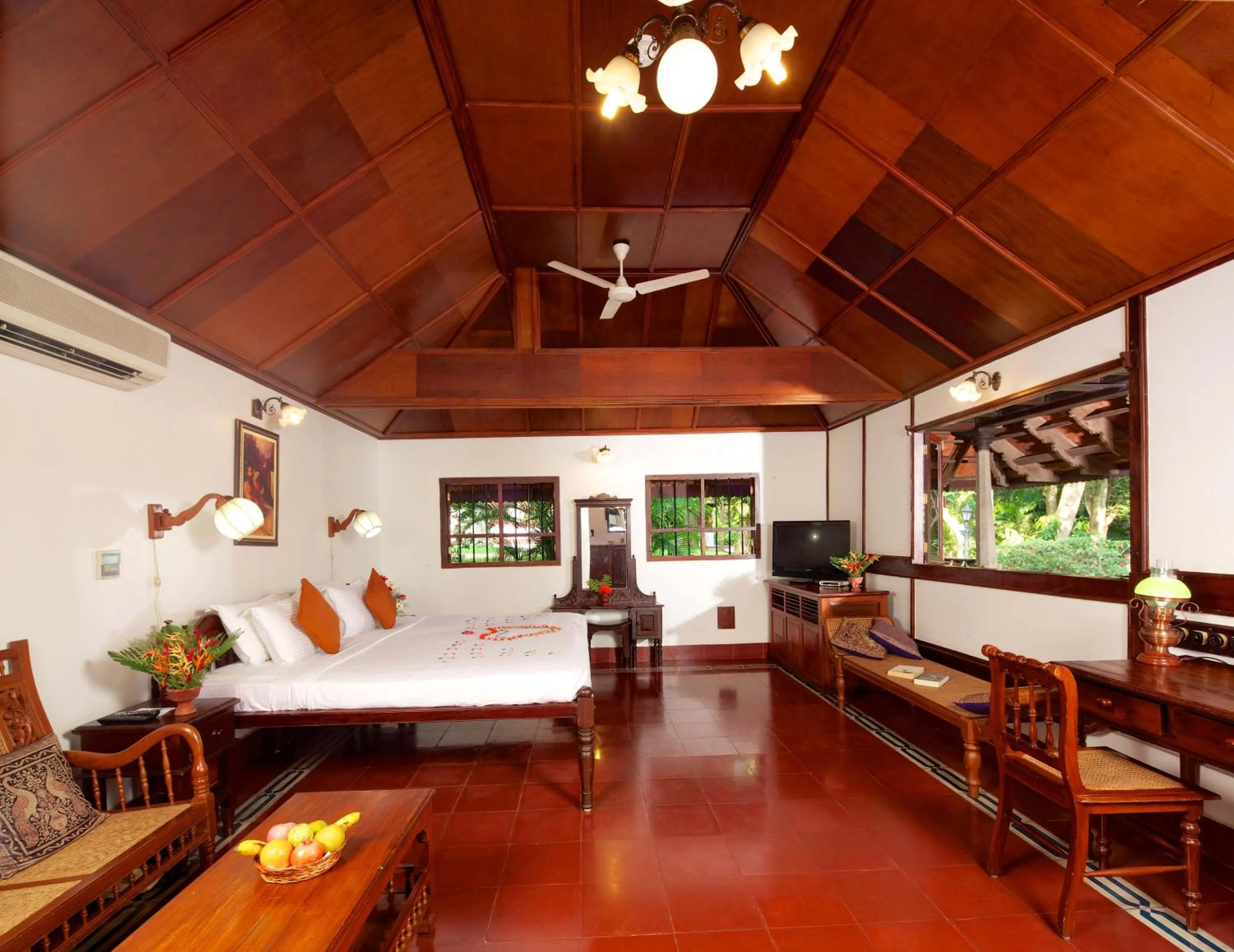 Bathroom, Bed in The Travancore Heritage Beach Resort