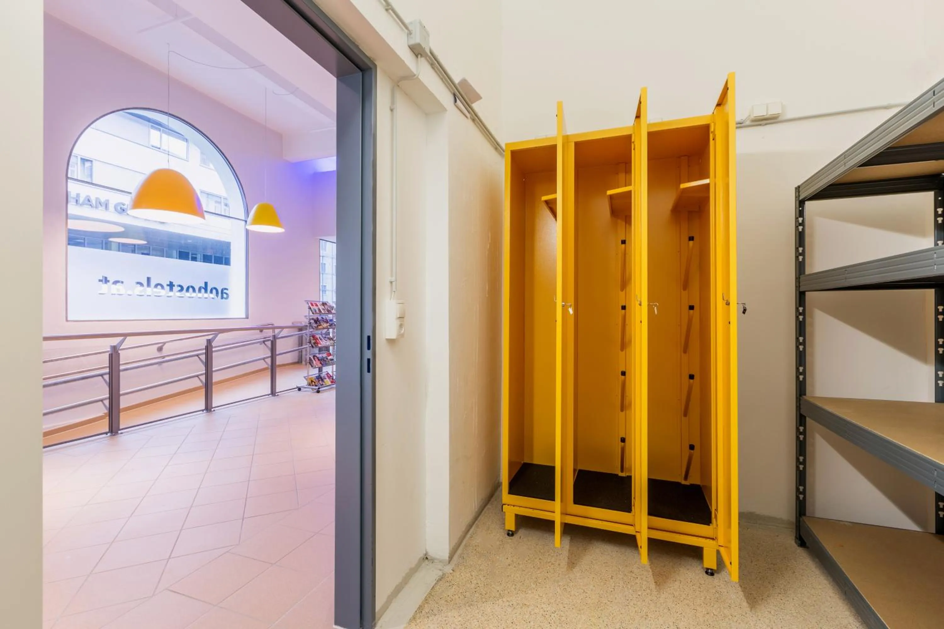 Lobby or reception in a&o Salzburg Hauptbahnhof