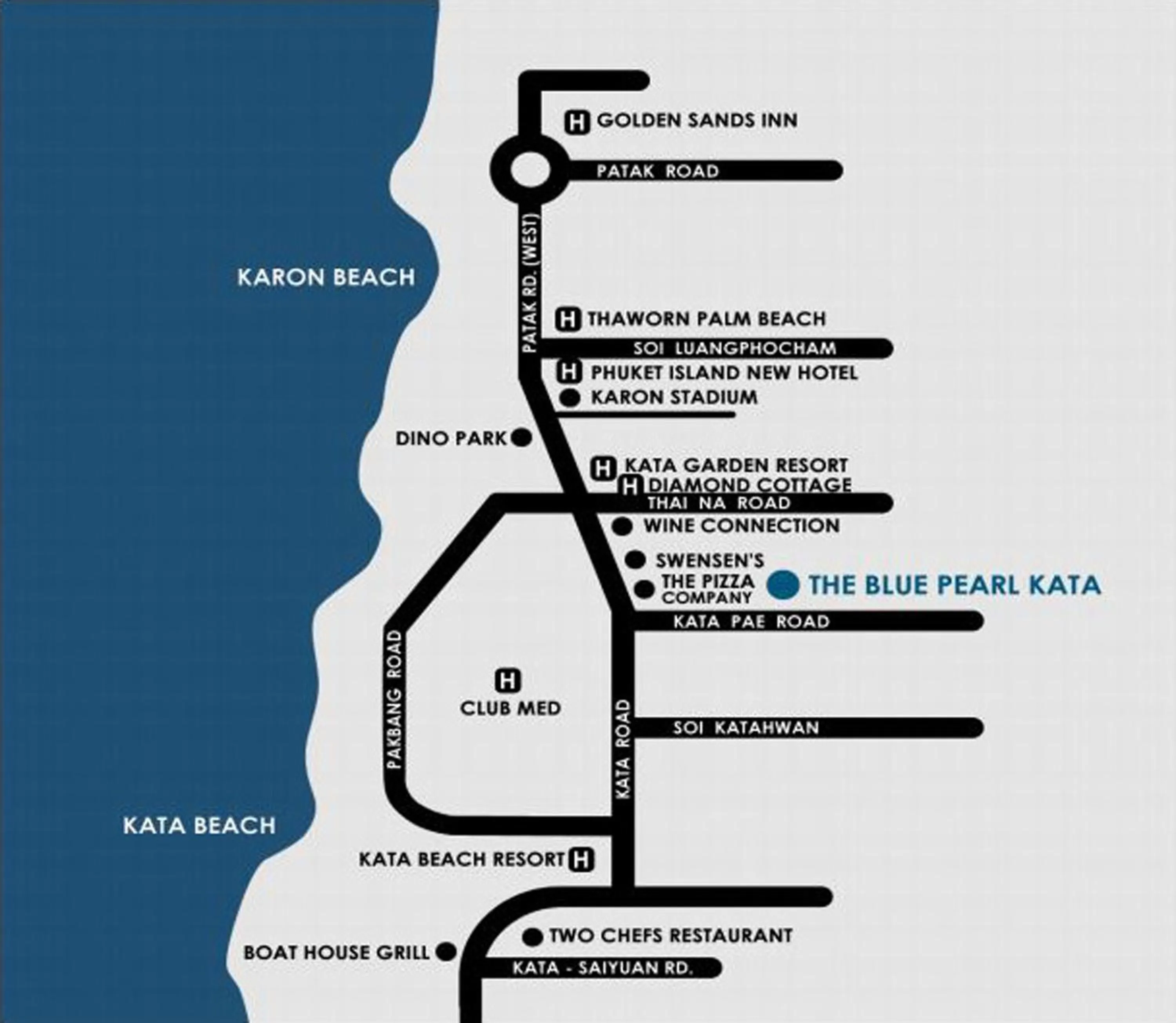 Location in The Blue Pearl Kata Hotel