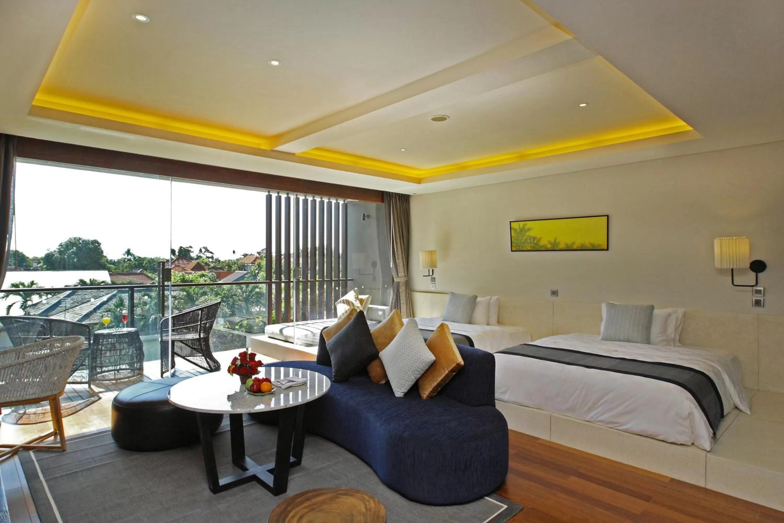 Seating area, Bed in Watermark Hotel & Spa Bali