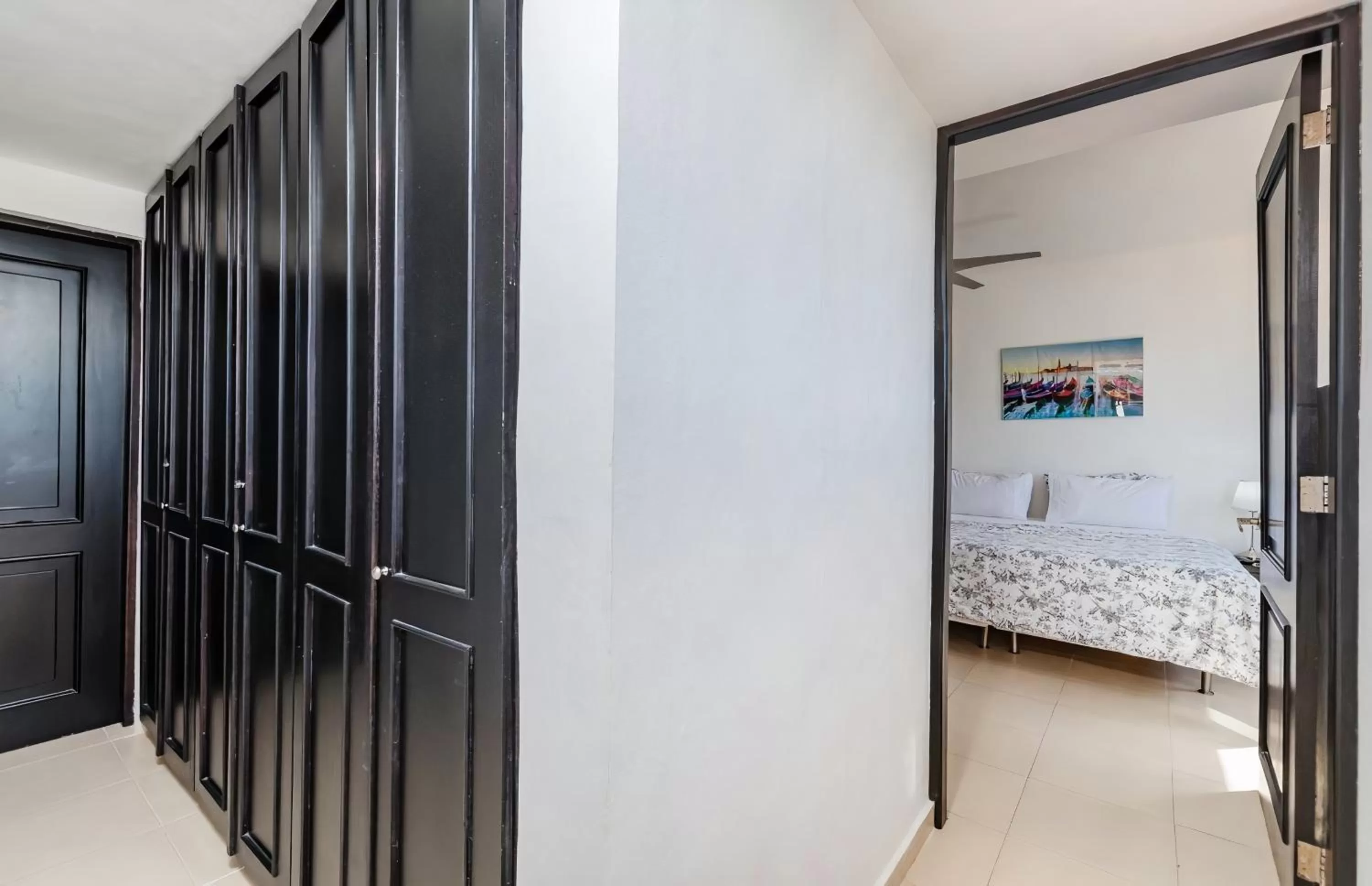 Patio, Bed in Flor del Mar Condo Punta Cana Beachfront