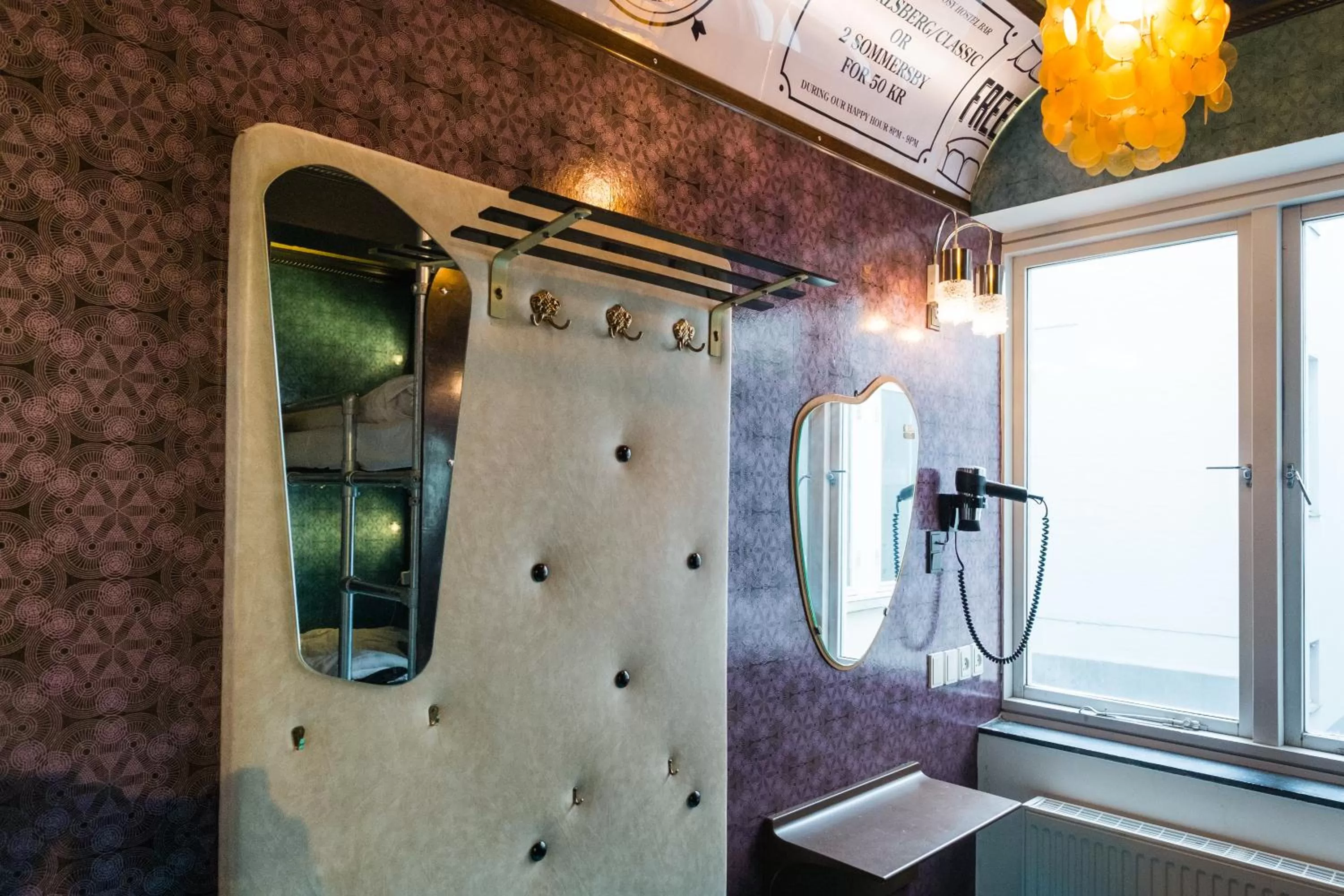 Decorative detail in Copenhagen Downtown Hostel