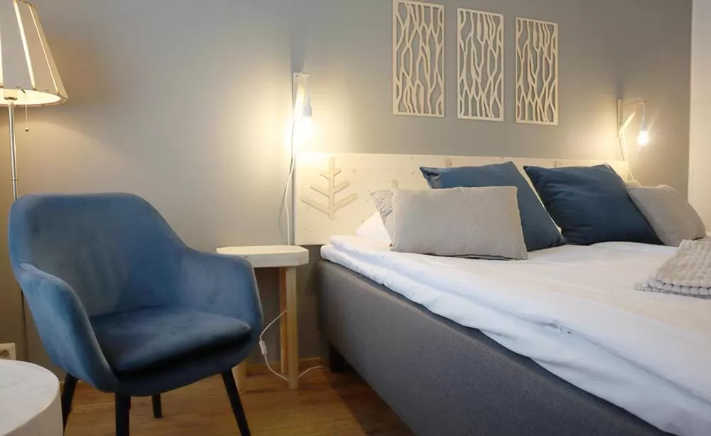 Decorative detail, Bed in Hotel Kalevala