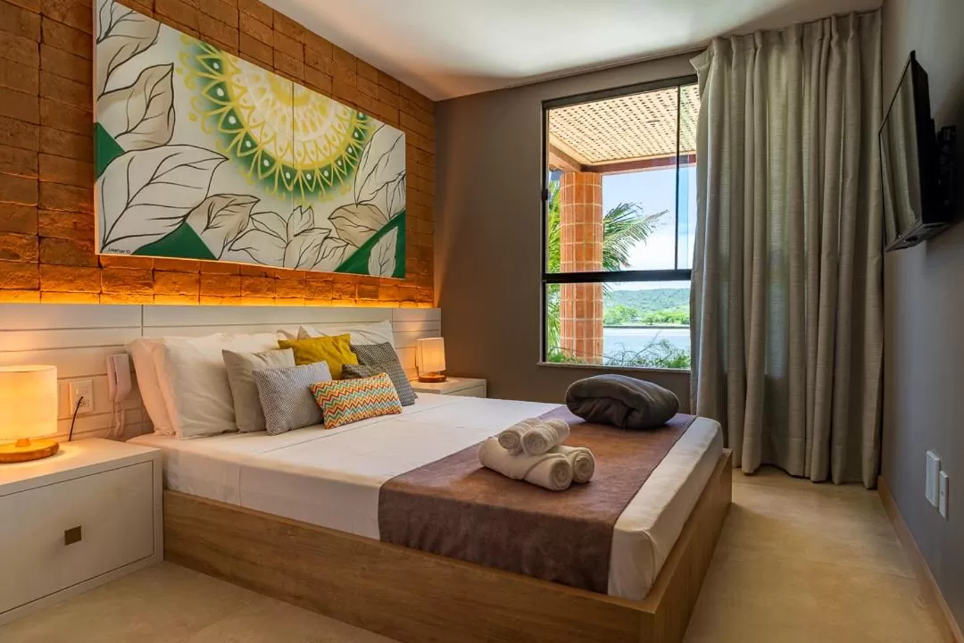 View (from property/room), Bed in Bravo Pousada Design