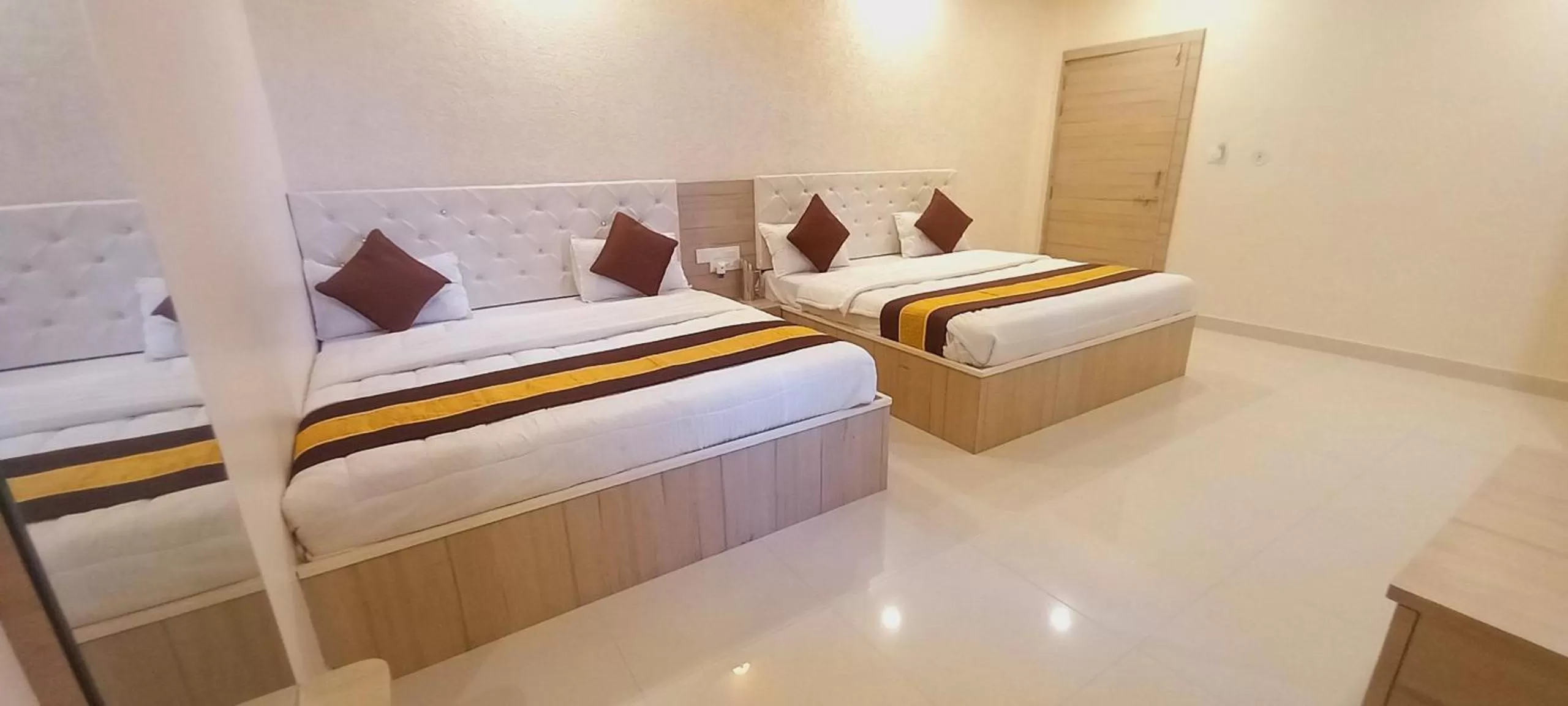 Bed in Sanjog Resort