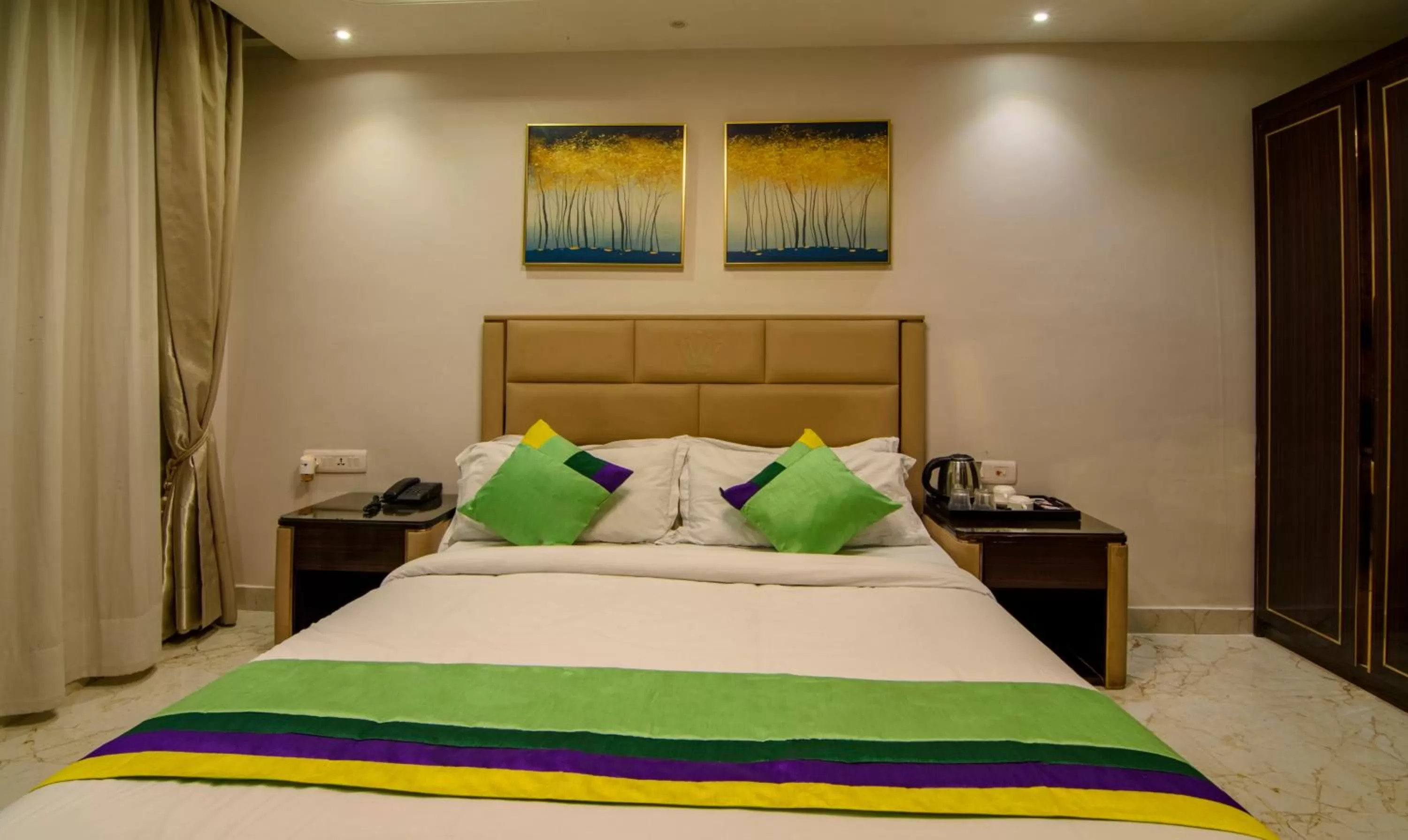 Bed in Treebo Trend Krish Residency