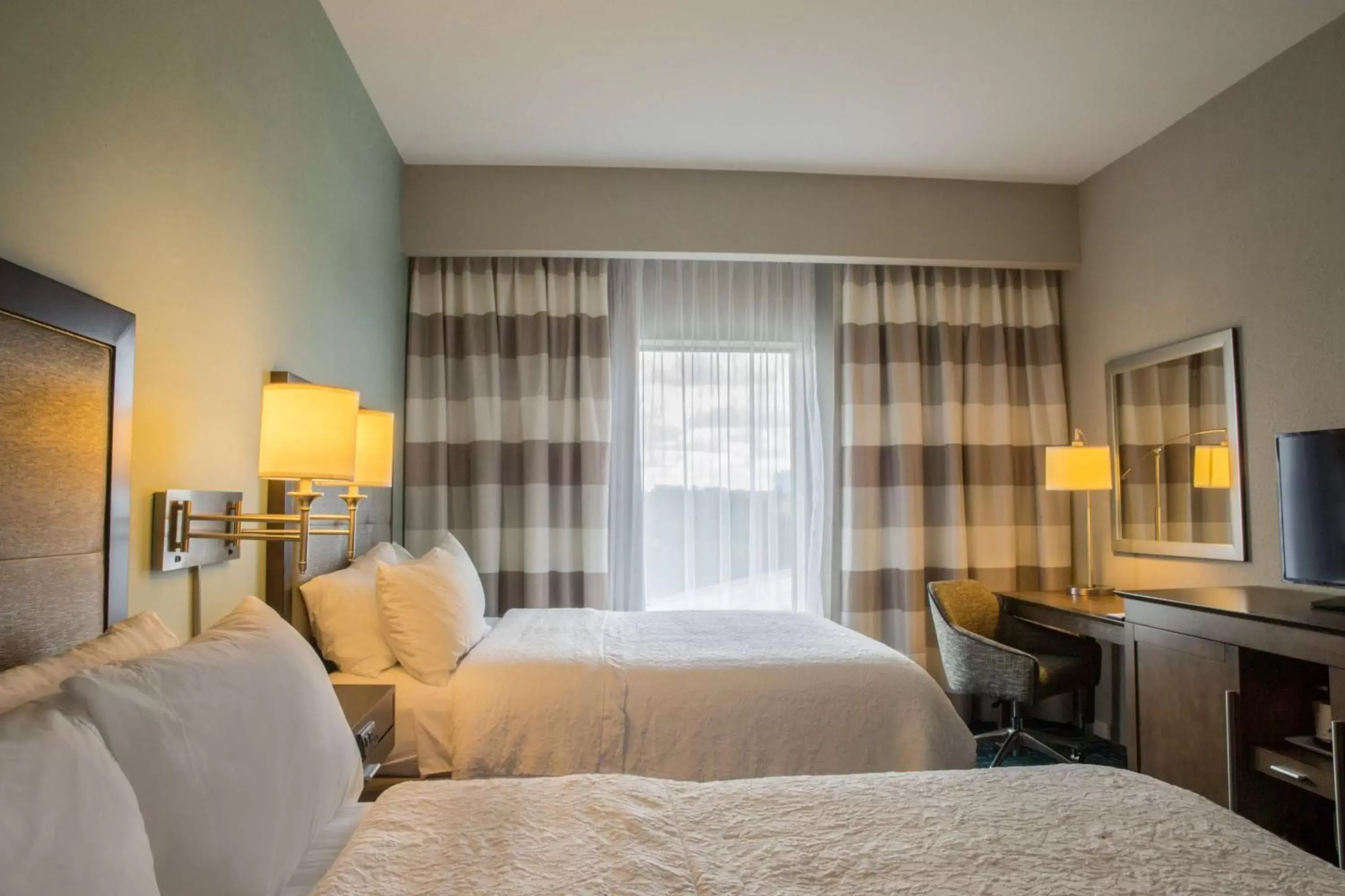 Queen Room with Two Queen Beds and Roll-In Shower - Mobility Access/Non-Smoking in Hampton Inn & Suites Charlotte/Ballantyne, Nc Queen Room with Two Queen Beds and Roll-In Shower - Mobility Access/Non-Smoking in Hampton Inn & Suites Charlotte/Ballantyne, Nc