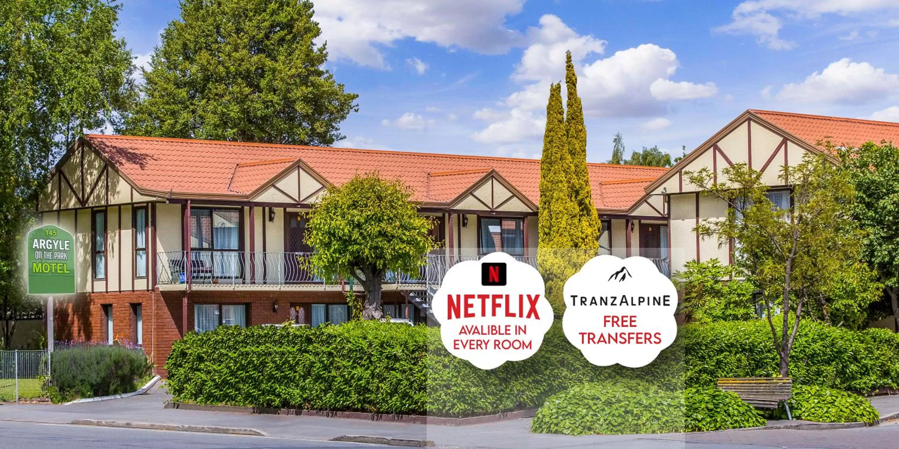 Property building in Argyle On The Park - Central Christchurch Motel Overlooking Hagley Park