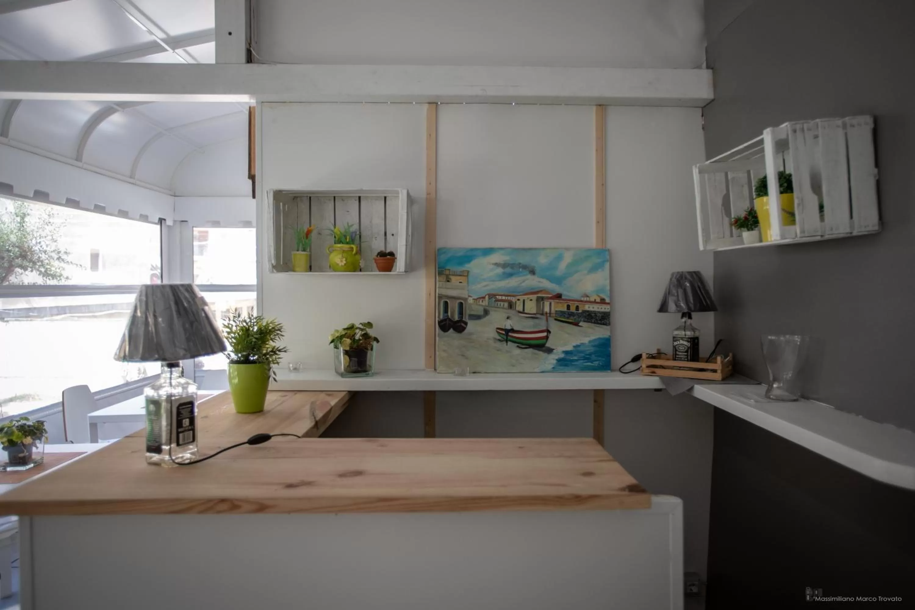 Communal kitchen in B&B Sicily Luxury