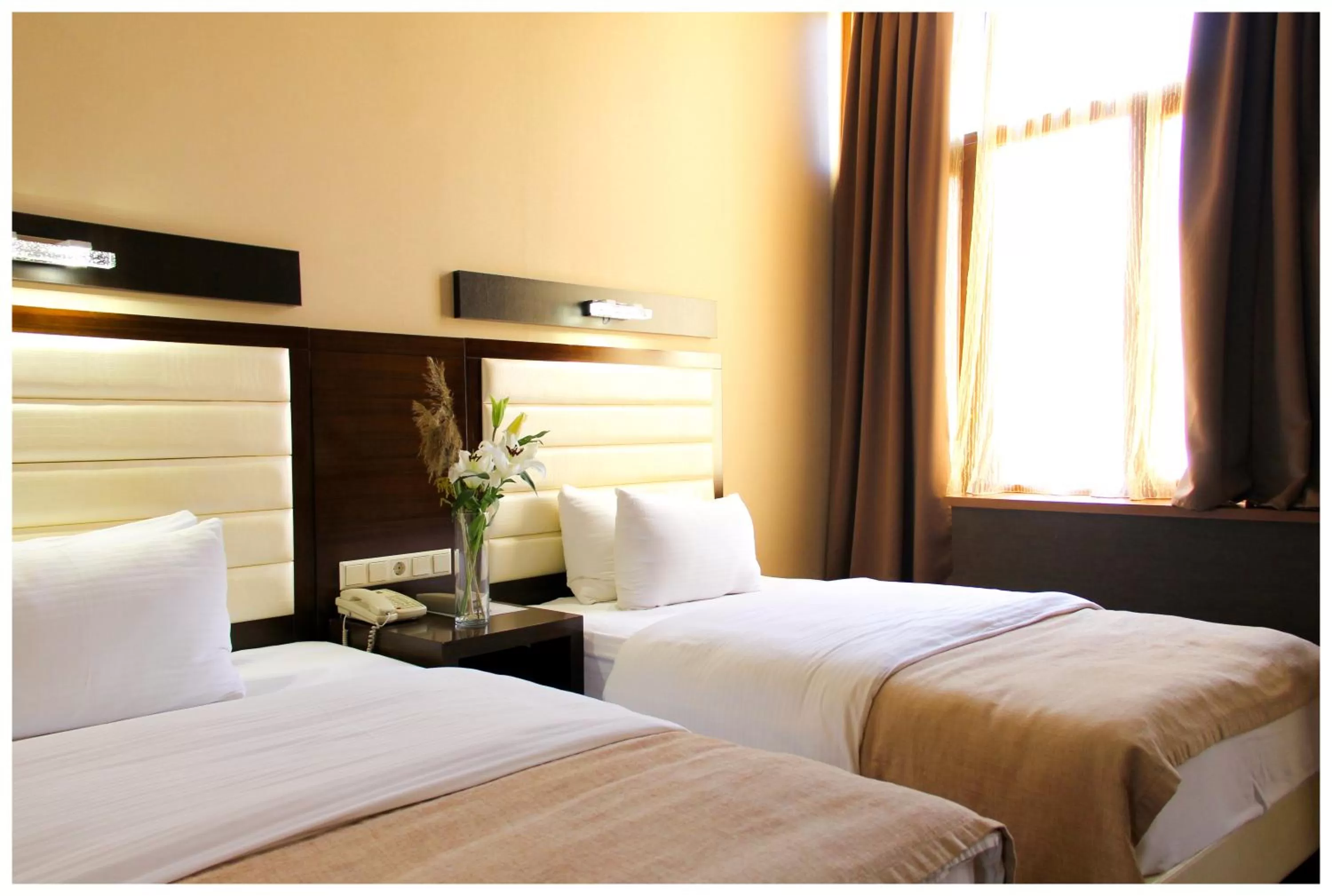 Bed in Hotel Orion Tbilisi