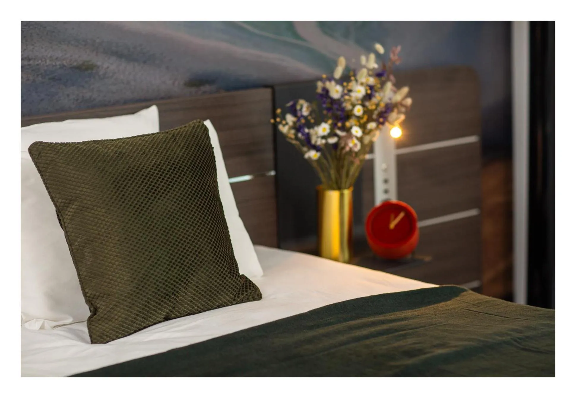 Decorative detail, Bed in Novotel Paris Porte Versailles