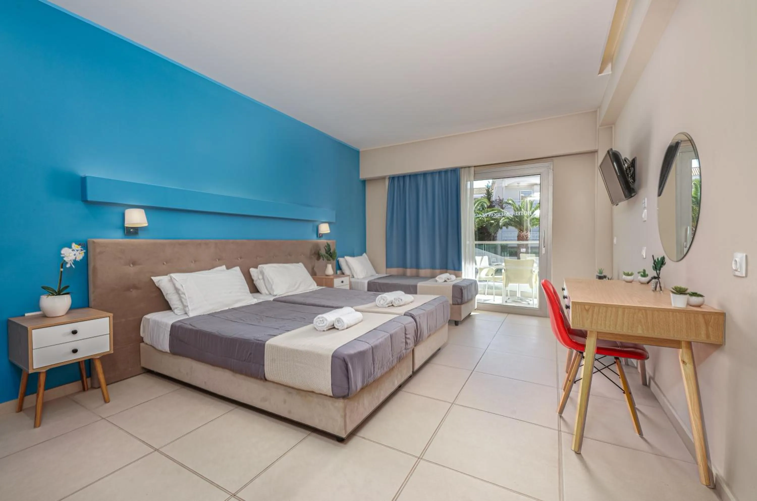 Photo of the whole room, Bed in Poseidon Beach Hotel