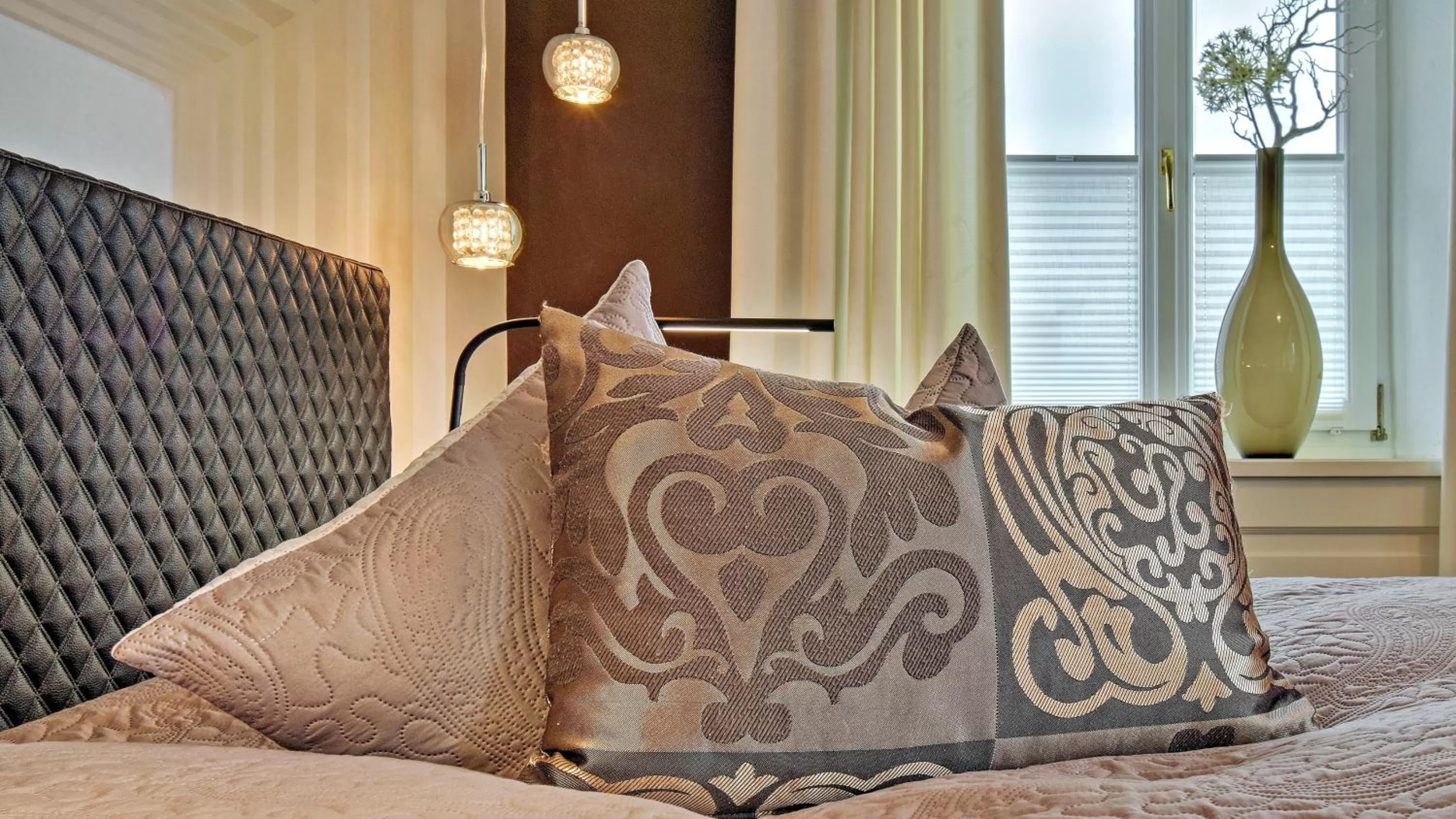 Decorative detail, Bed in Boutique Hotel POST ANDECHS