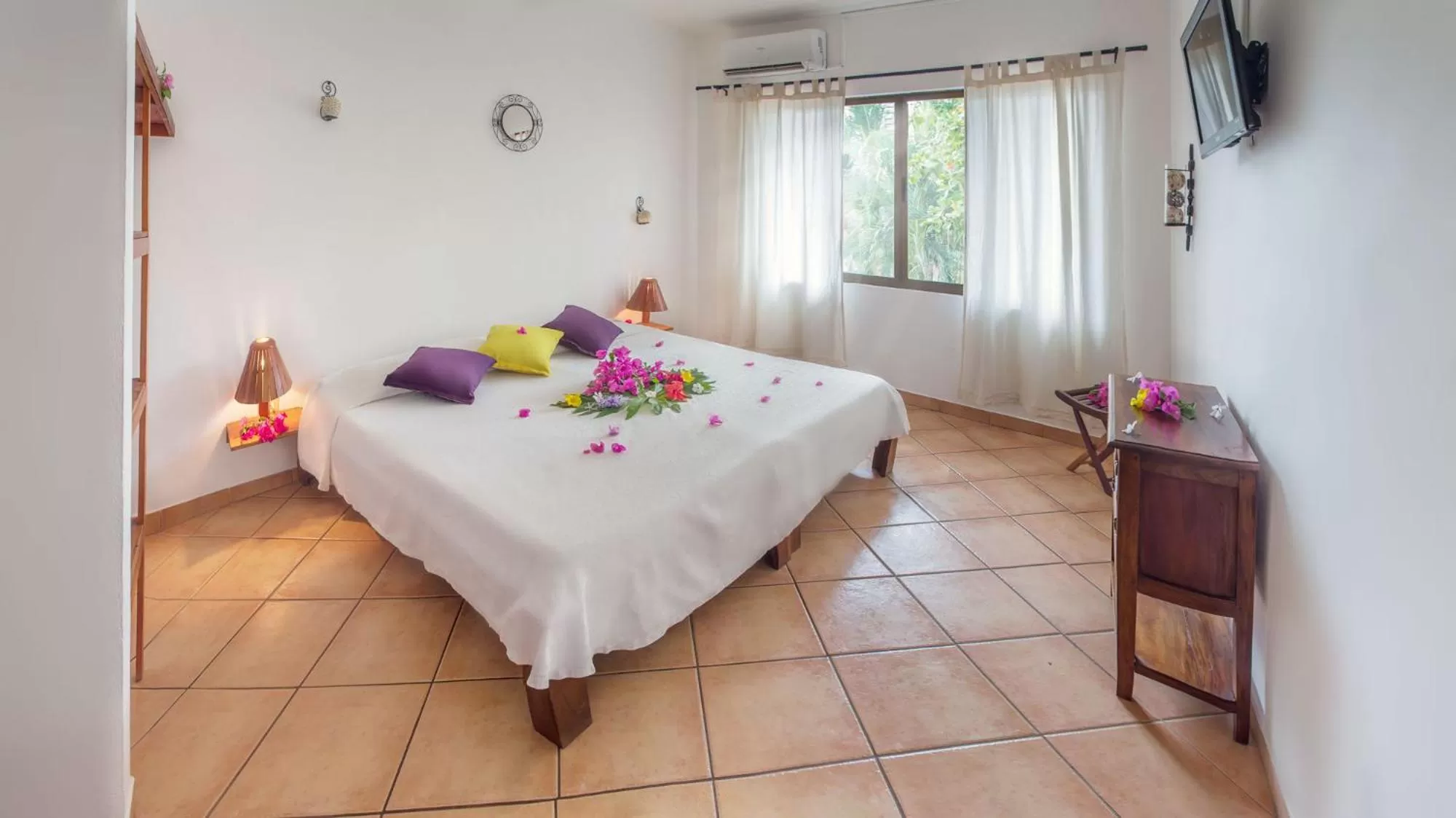 Bed in Hotel Laguna del Cocodrilo