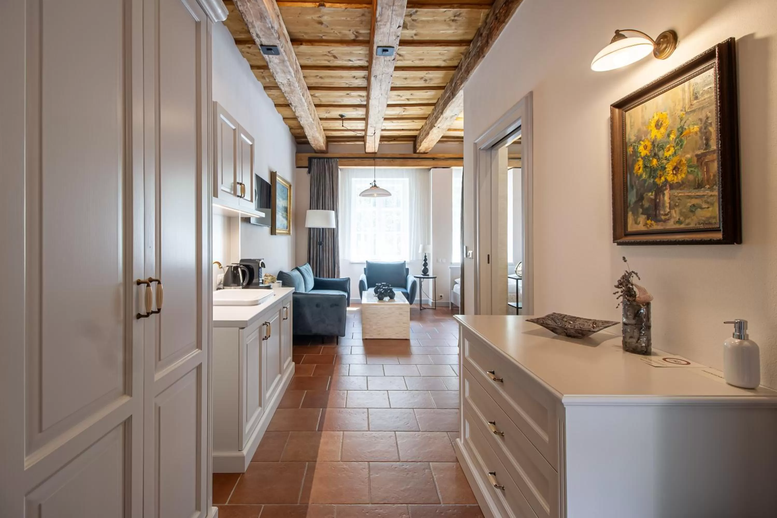 Seating Area in Apartmány Šupina