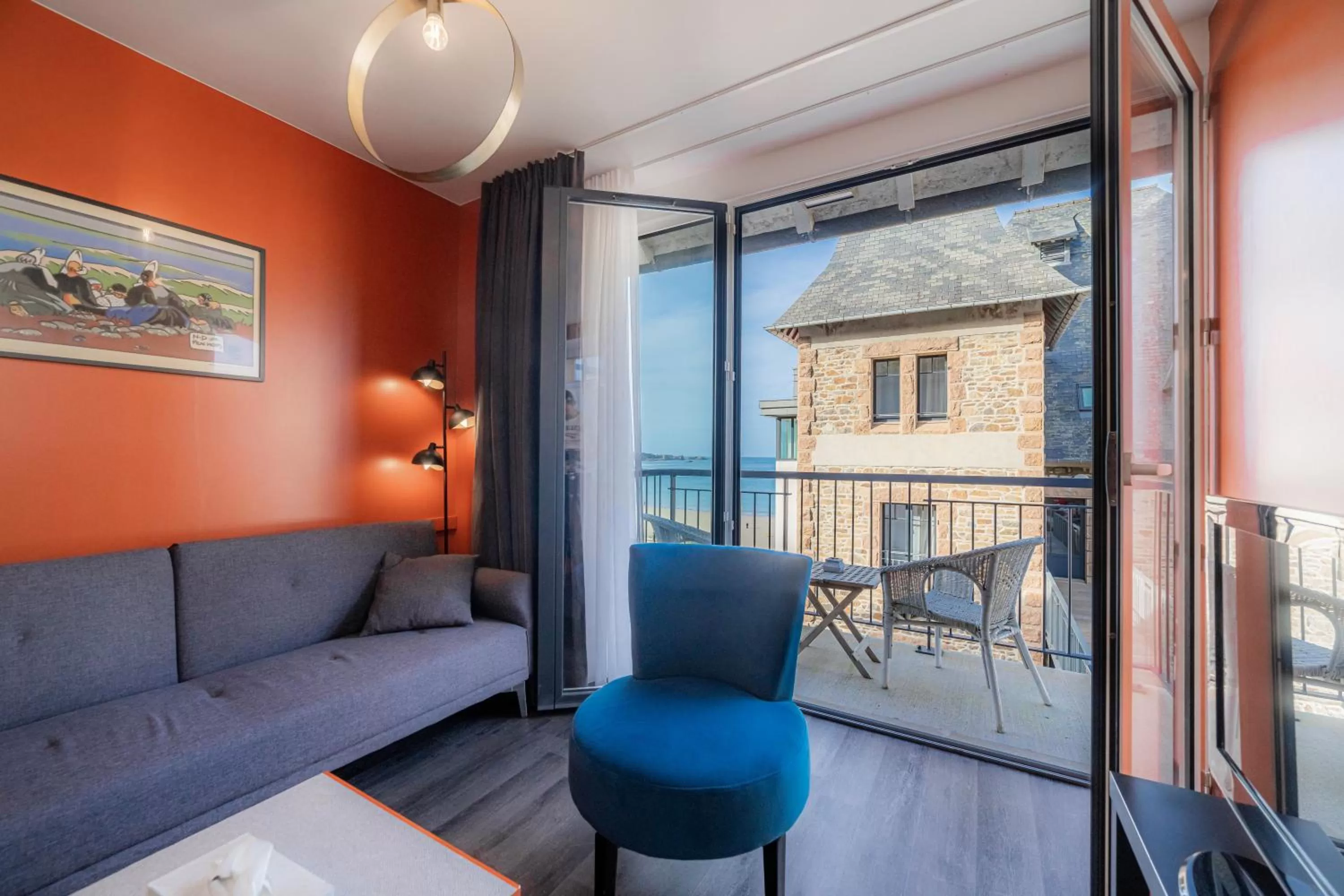 Balcony/Terrace in Logis Hôtel Ker Mor