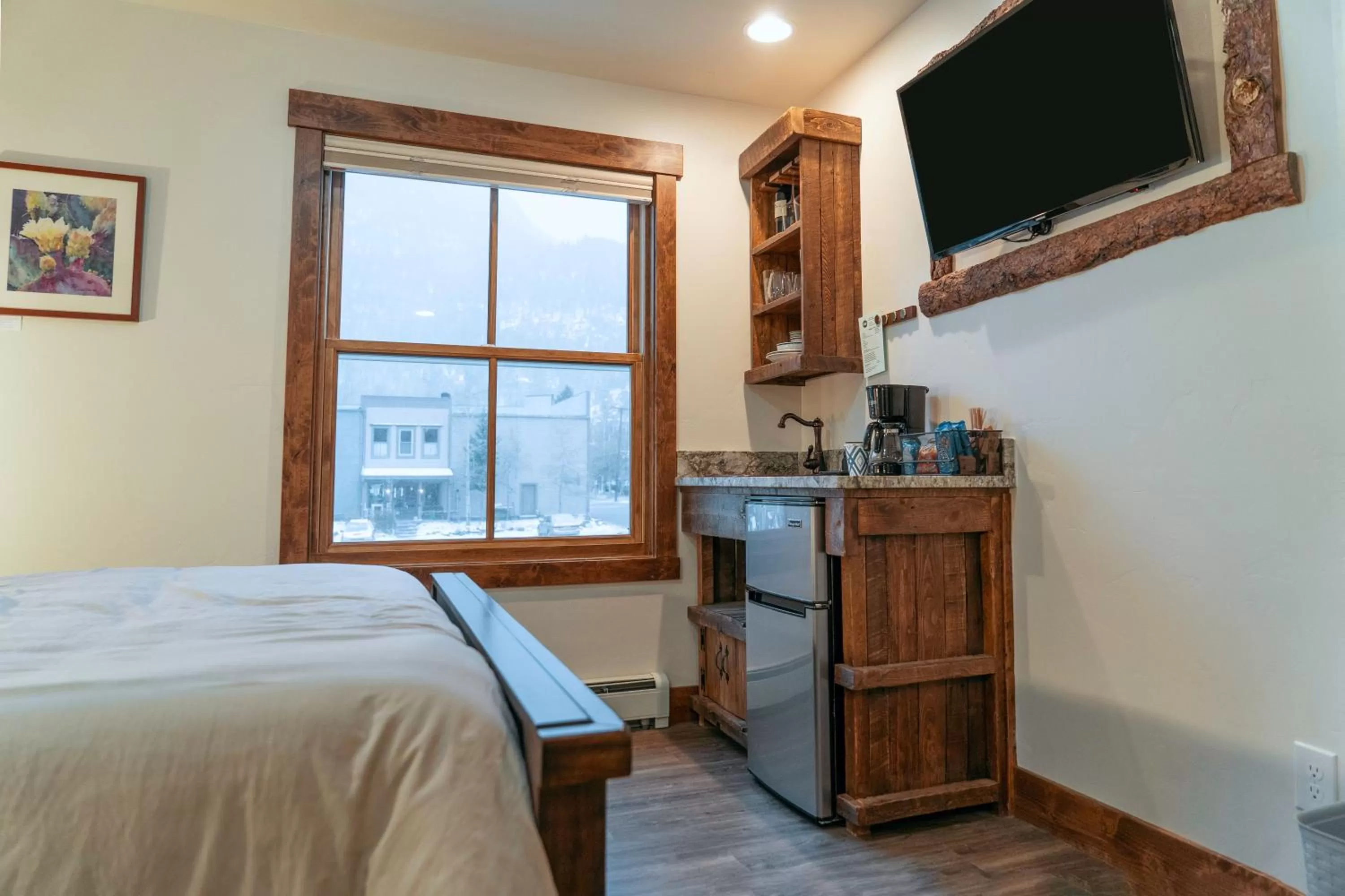 Bed in Clear Creek Inn