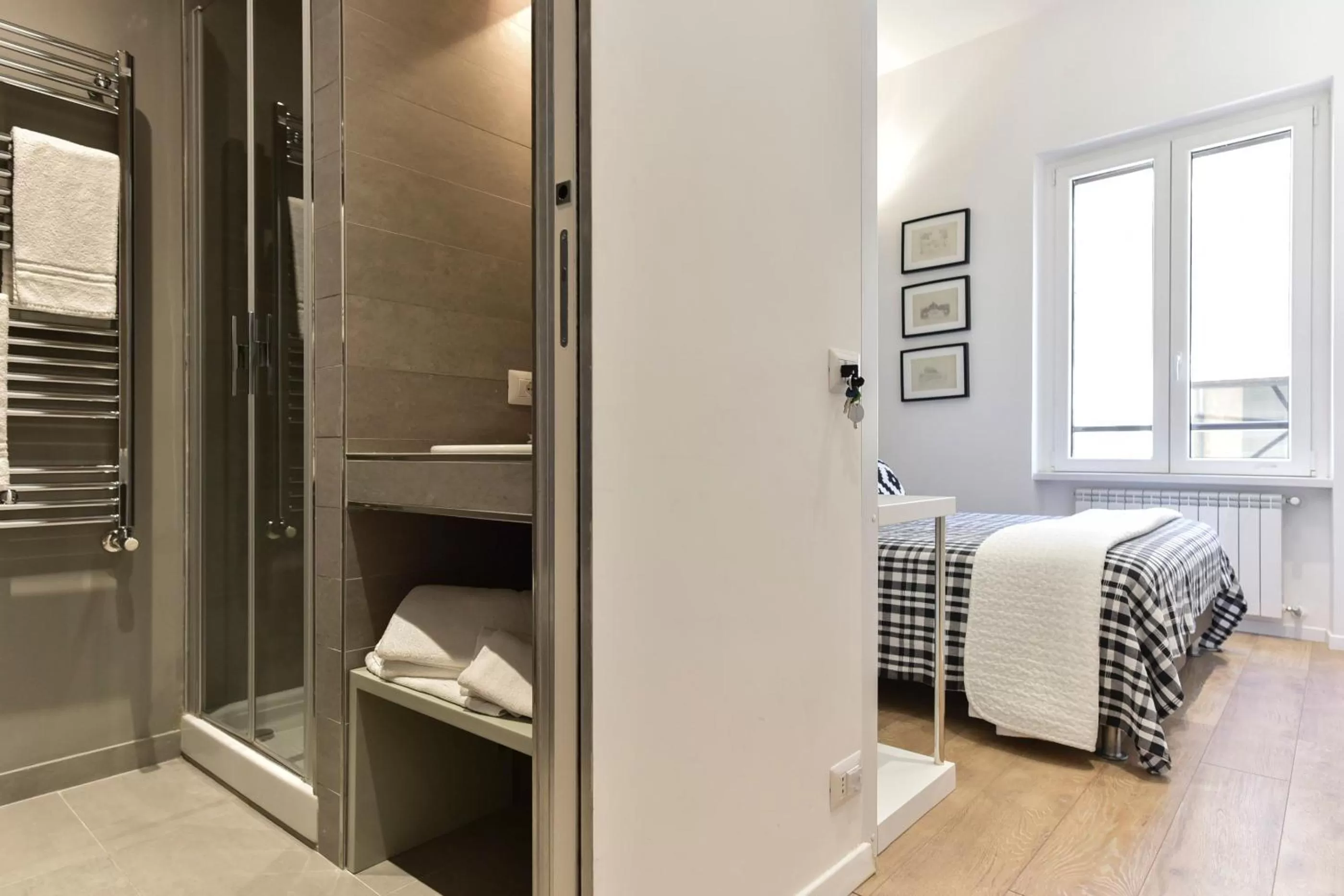 Bathroom, Bed in B&B Casa Angelini