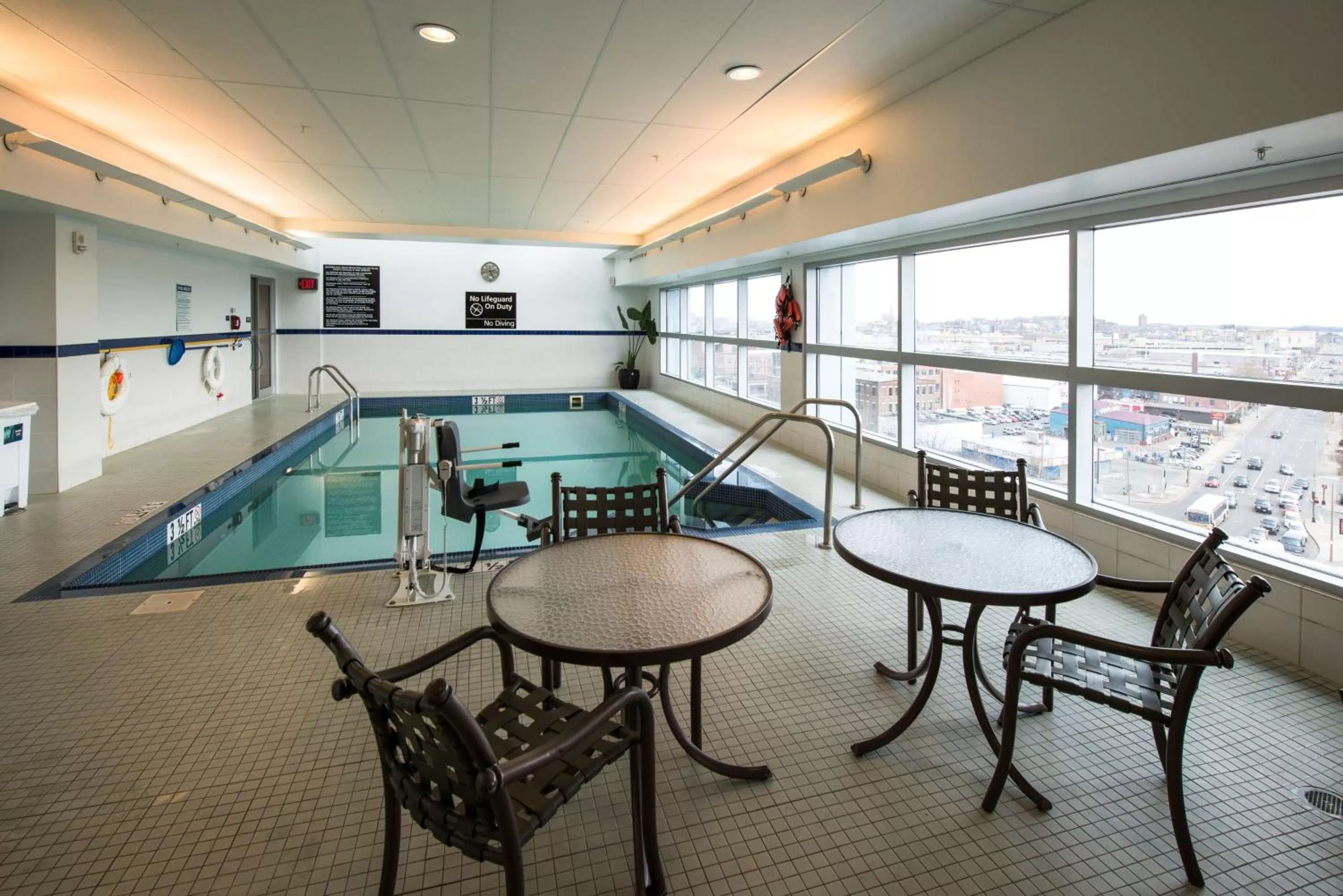 Pool view in Hampton Inn & Suites Boston Crosstown Center