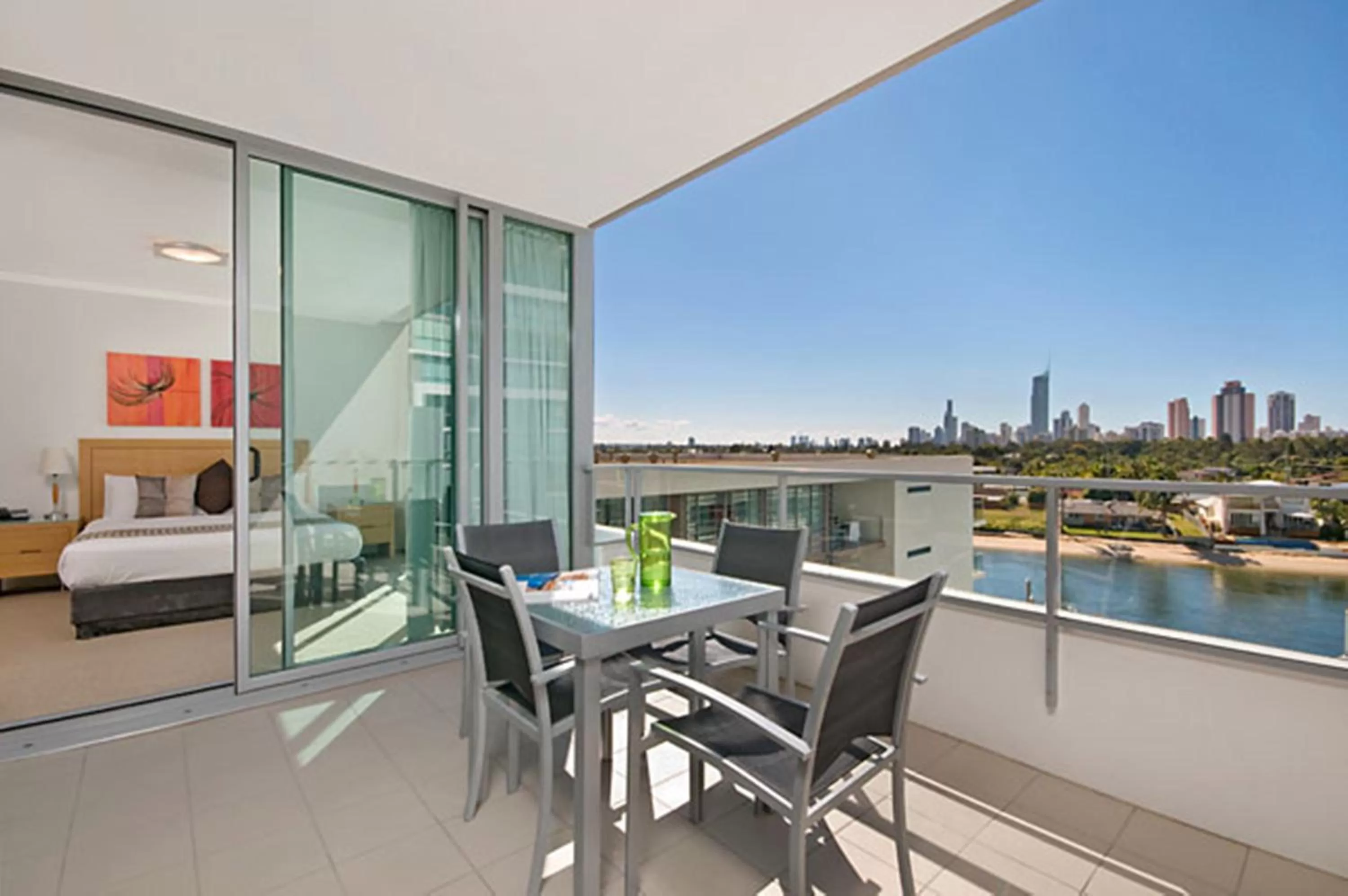 Bed in ULTIQA Freshwater Point Resort Broadbeach