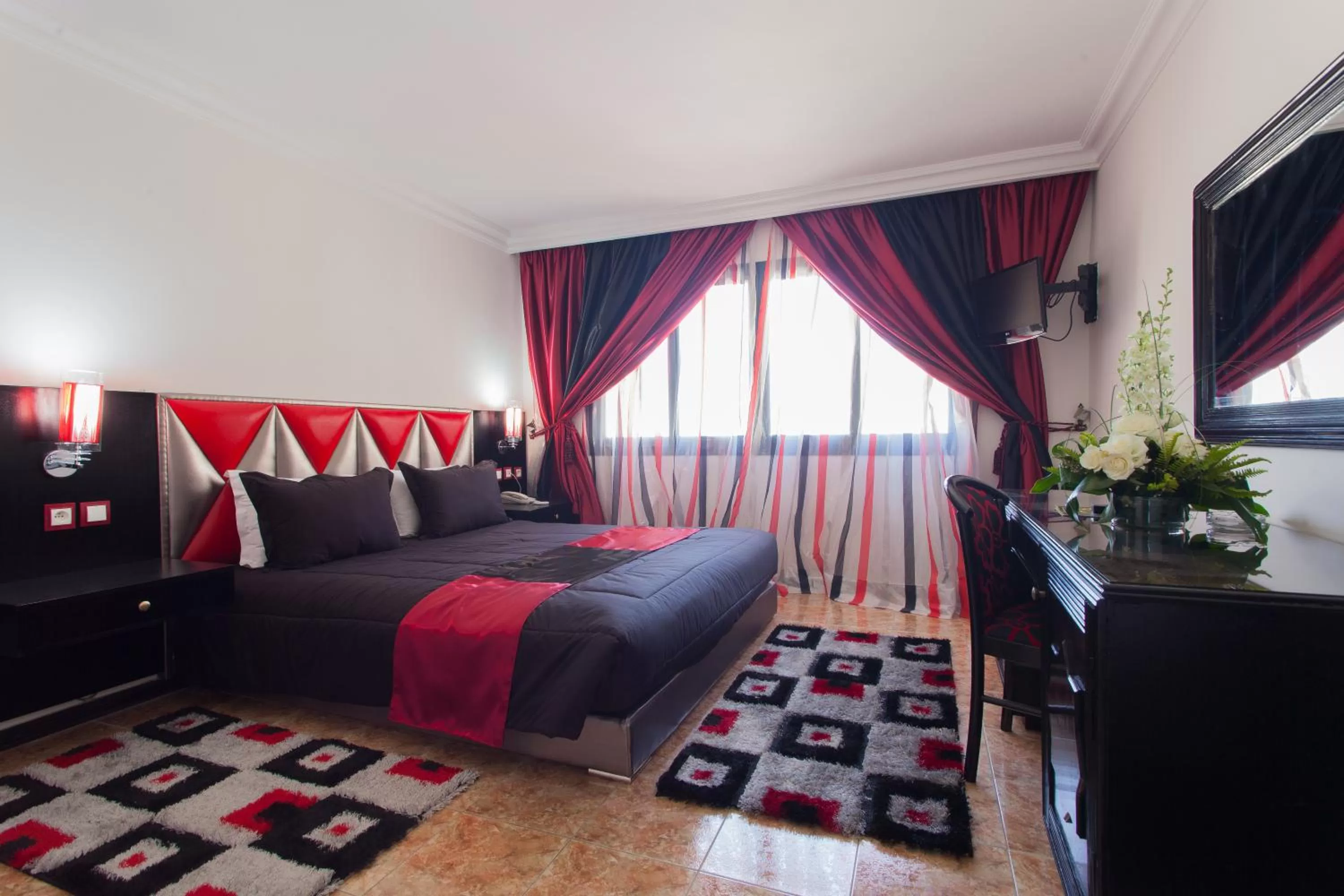 Decorative detail, Bed in Hotel Argana Agadir