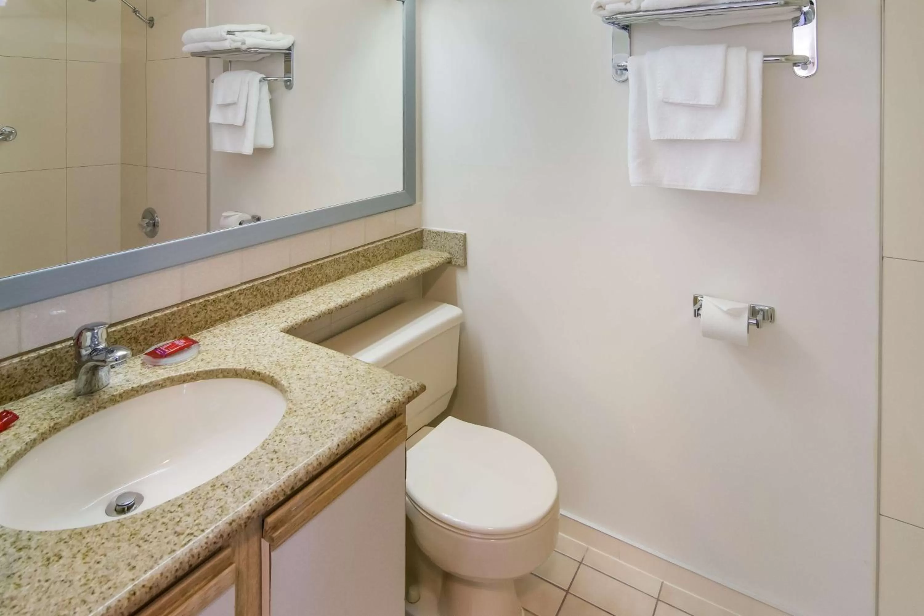 Bathroom in SureStay Hotel by Best Western North Vancouver Capilano
