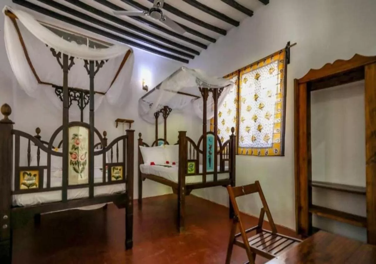 Bed in Mobydick Bungalow Nungwi