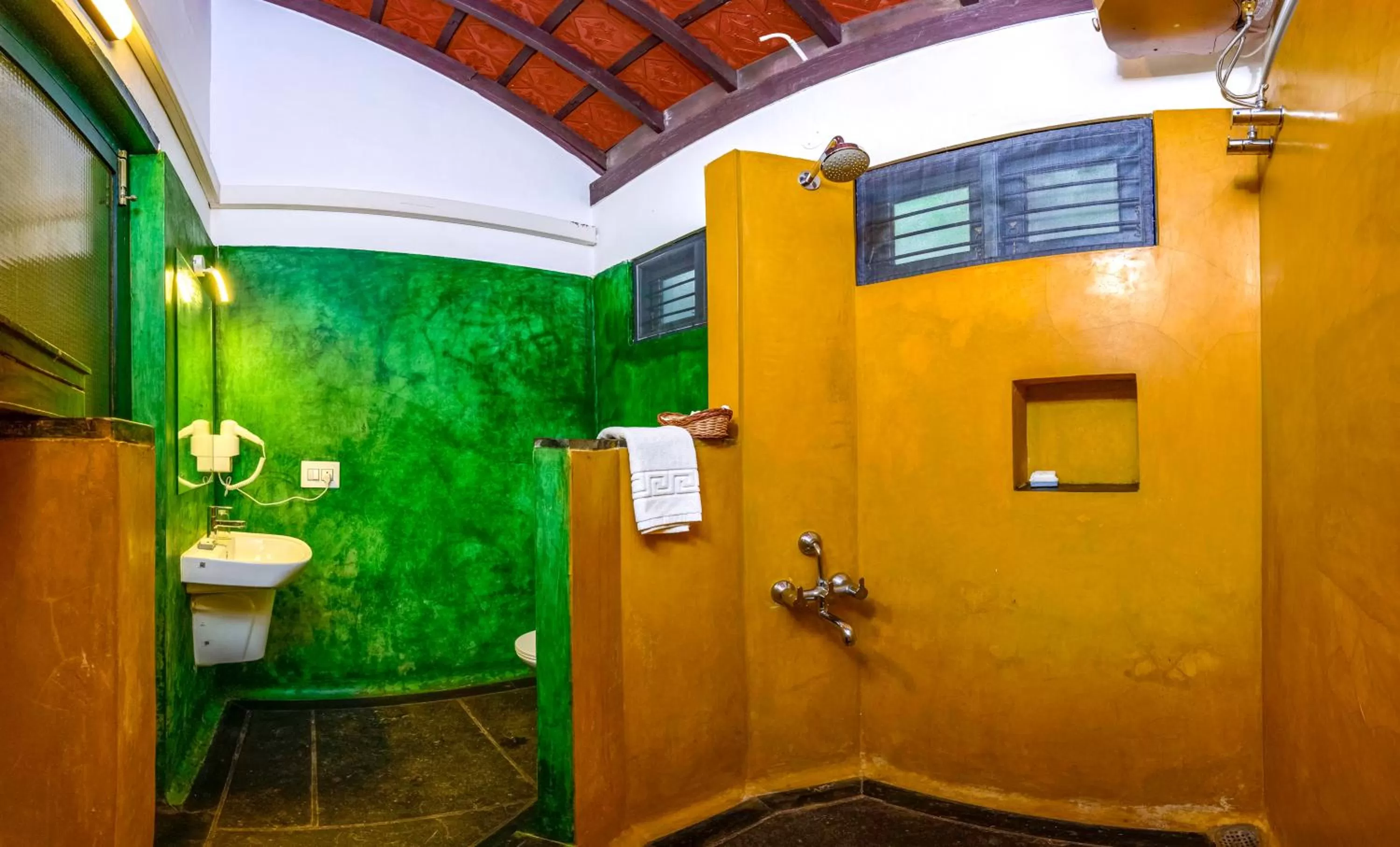 Shower in Neemrana's Coconut Alley