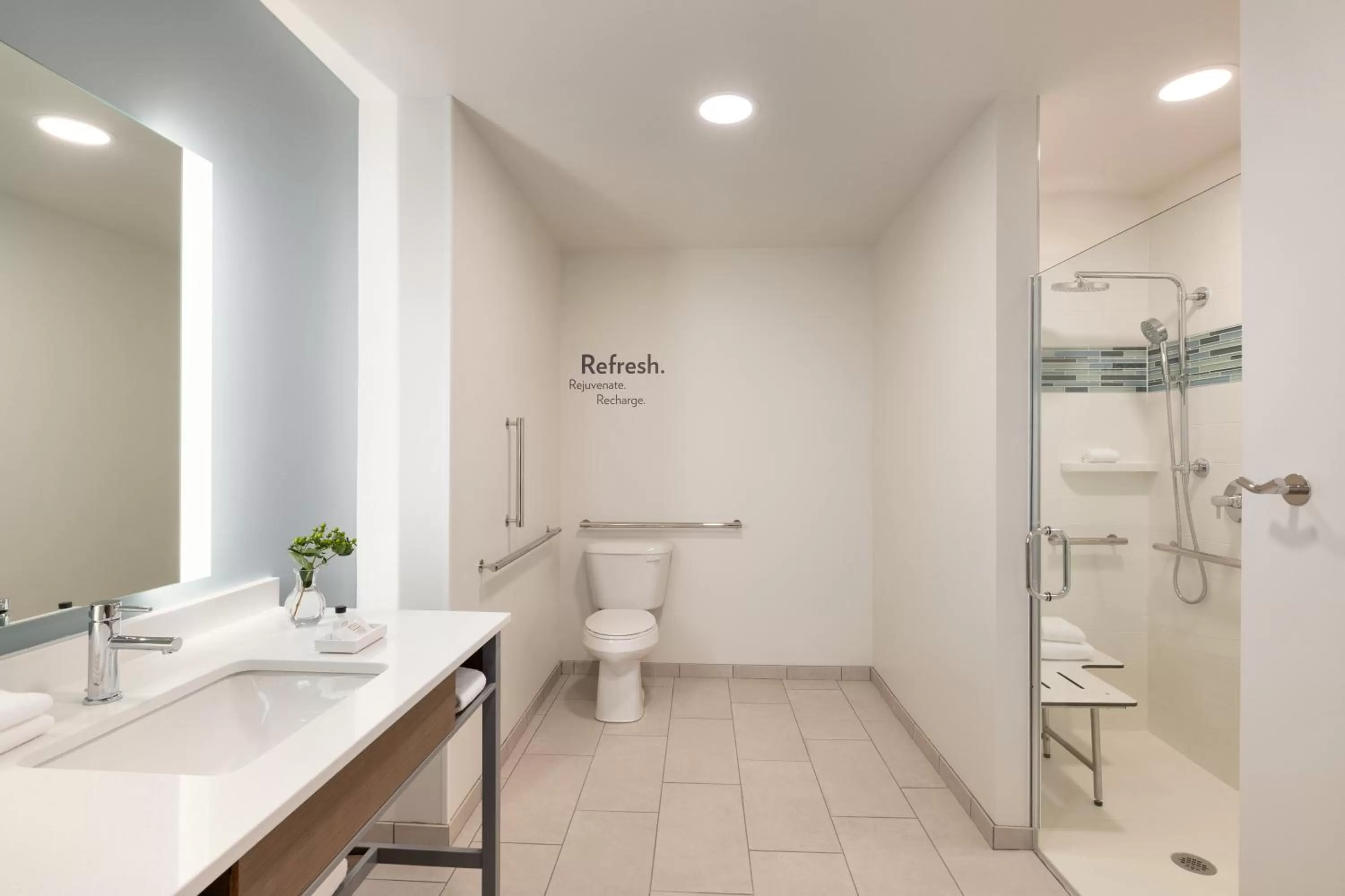 Shower in EVEN Hotel Rochester - Mayo Clinic Area by IHG