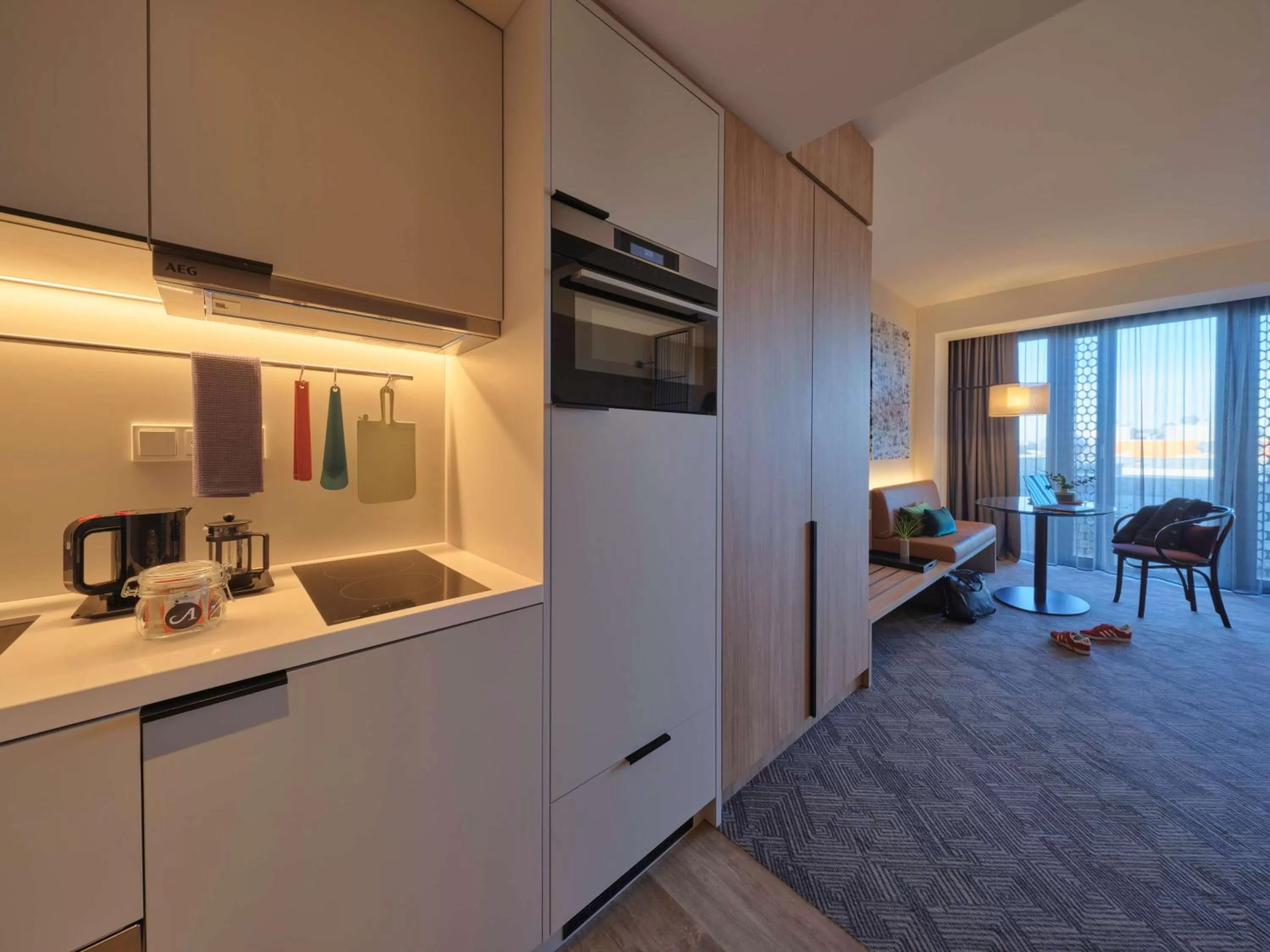 Kitchen or kitchenette in Adina Apartment Hotel Munich