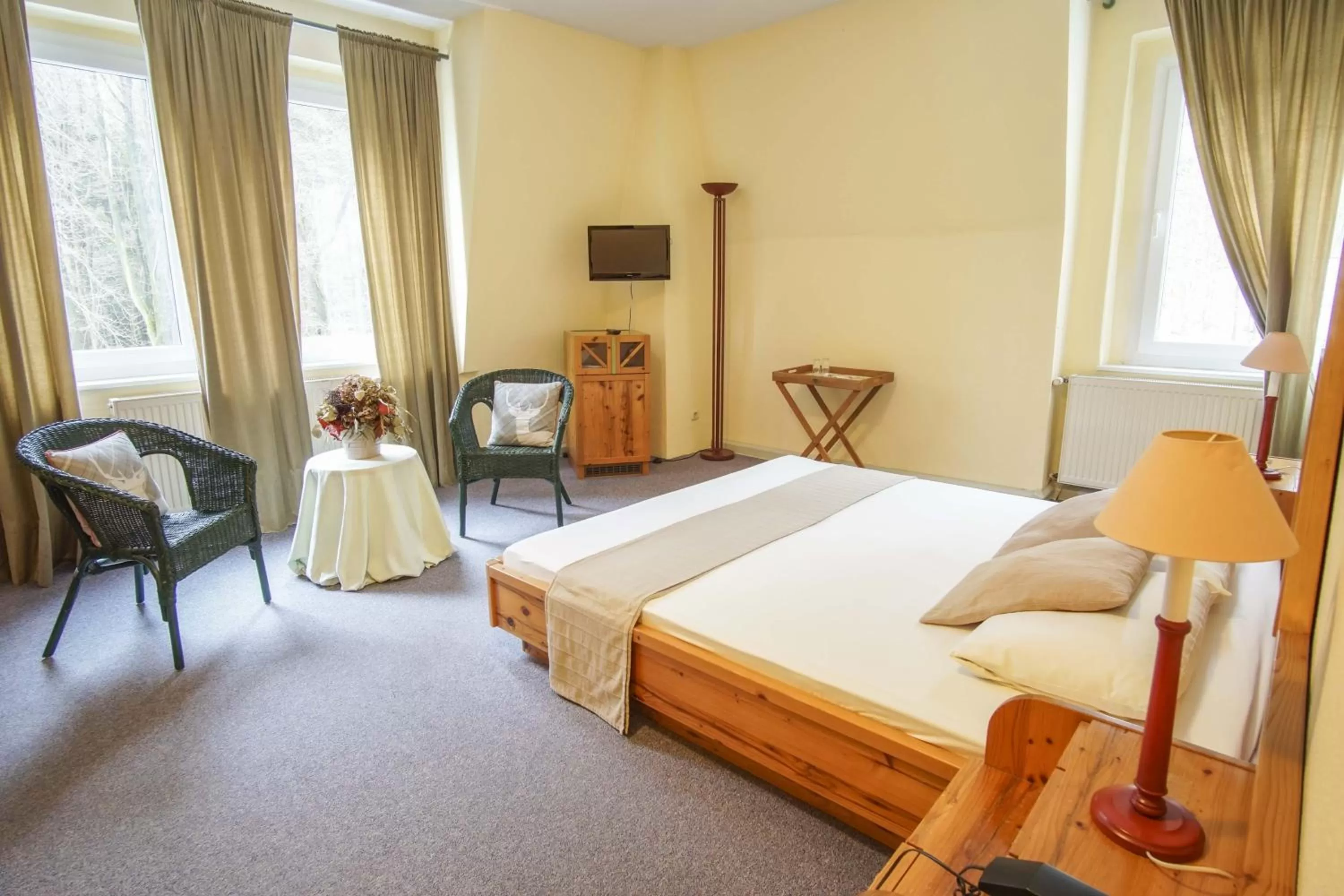 Photo of the whole room, Bed in Naturhotel Forsthaus