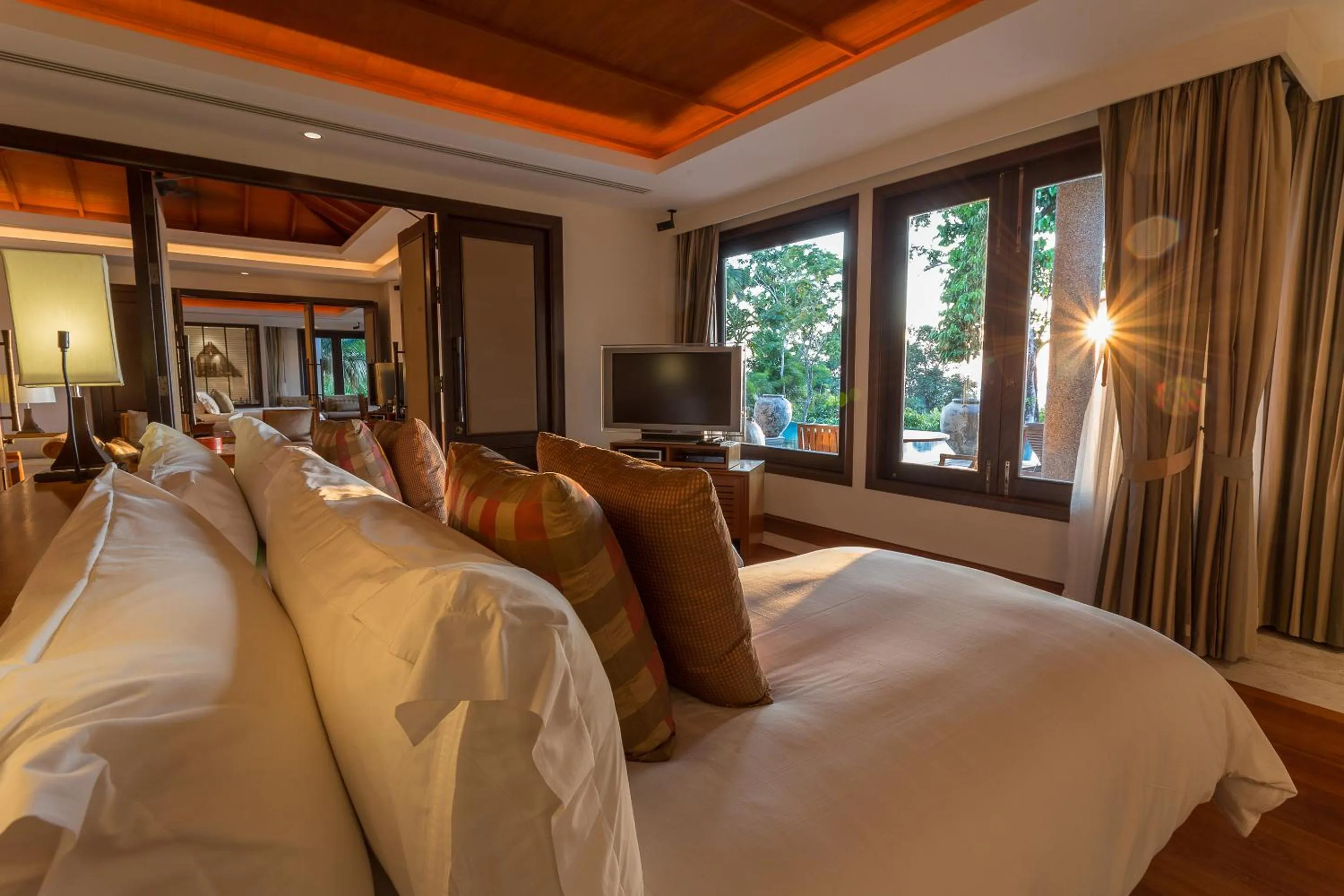 Bathroom, Bed in Trisara Villas & Residences Phuket