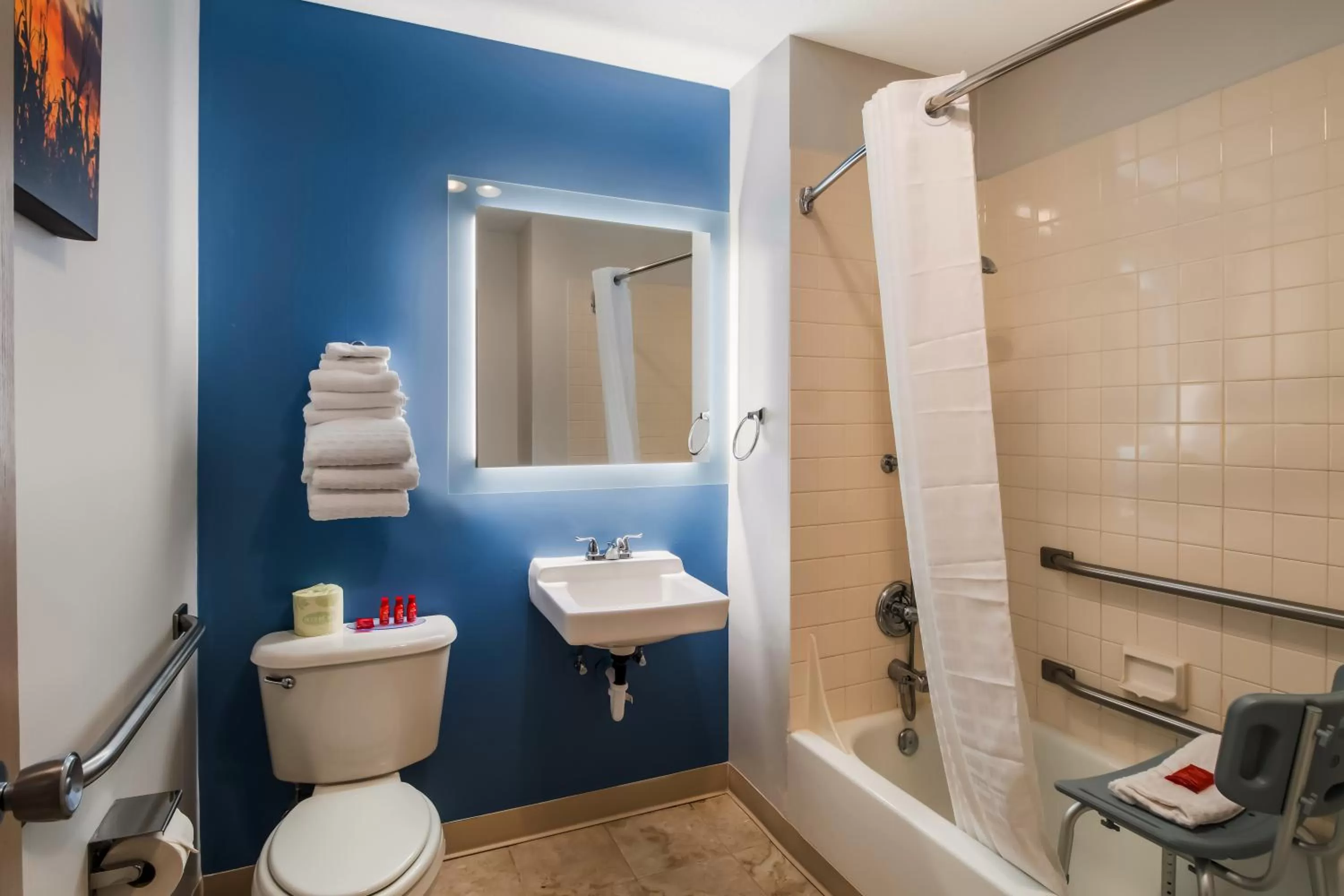 Bathroom in Quality Inn South Bend near Notre Dame