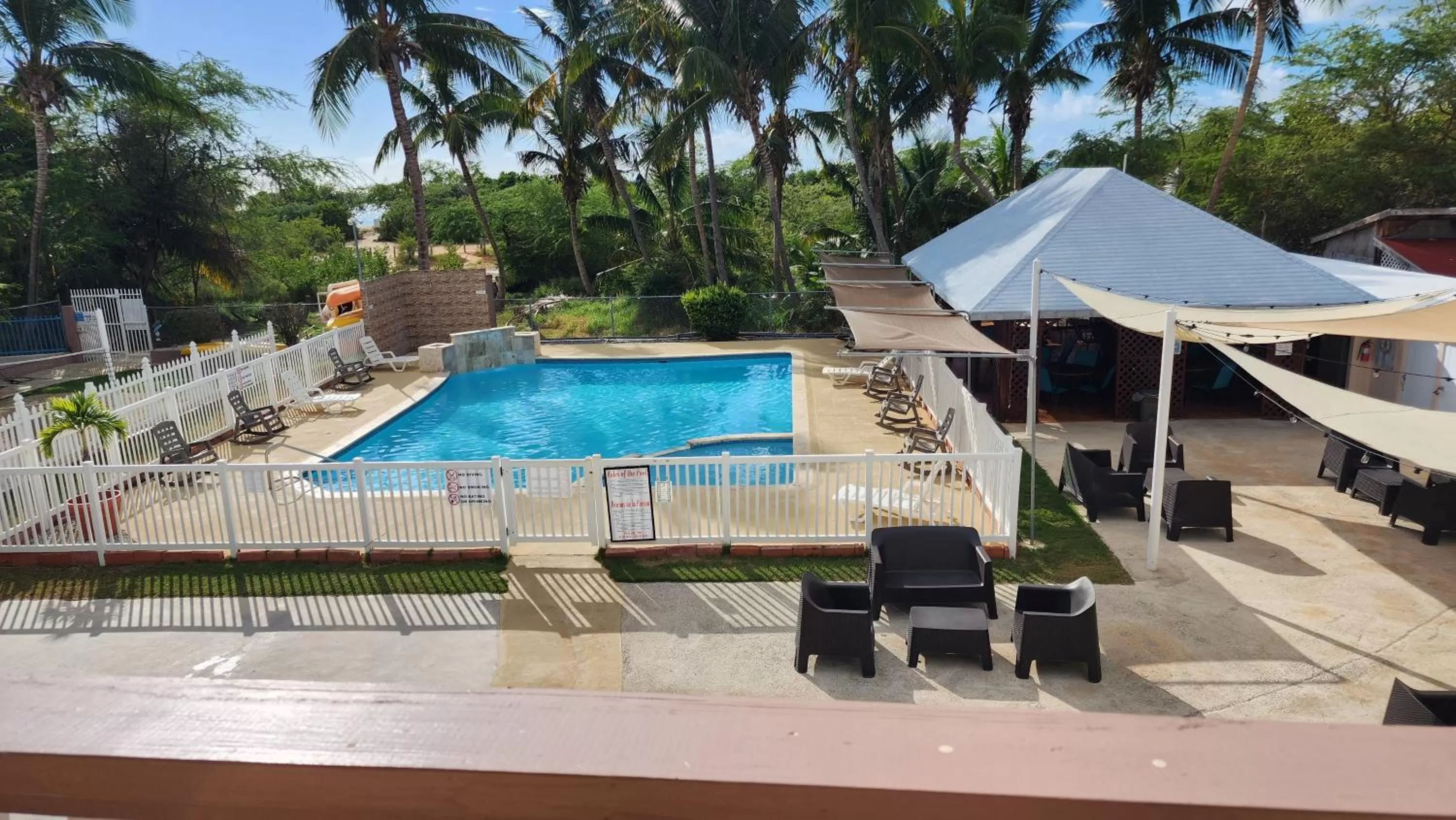 Pool view in Combate Beach Resort