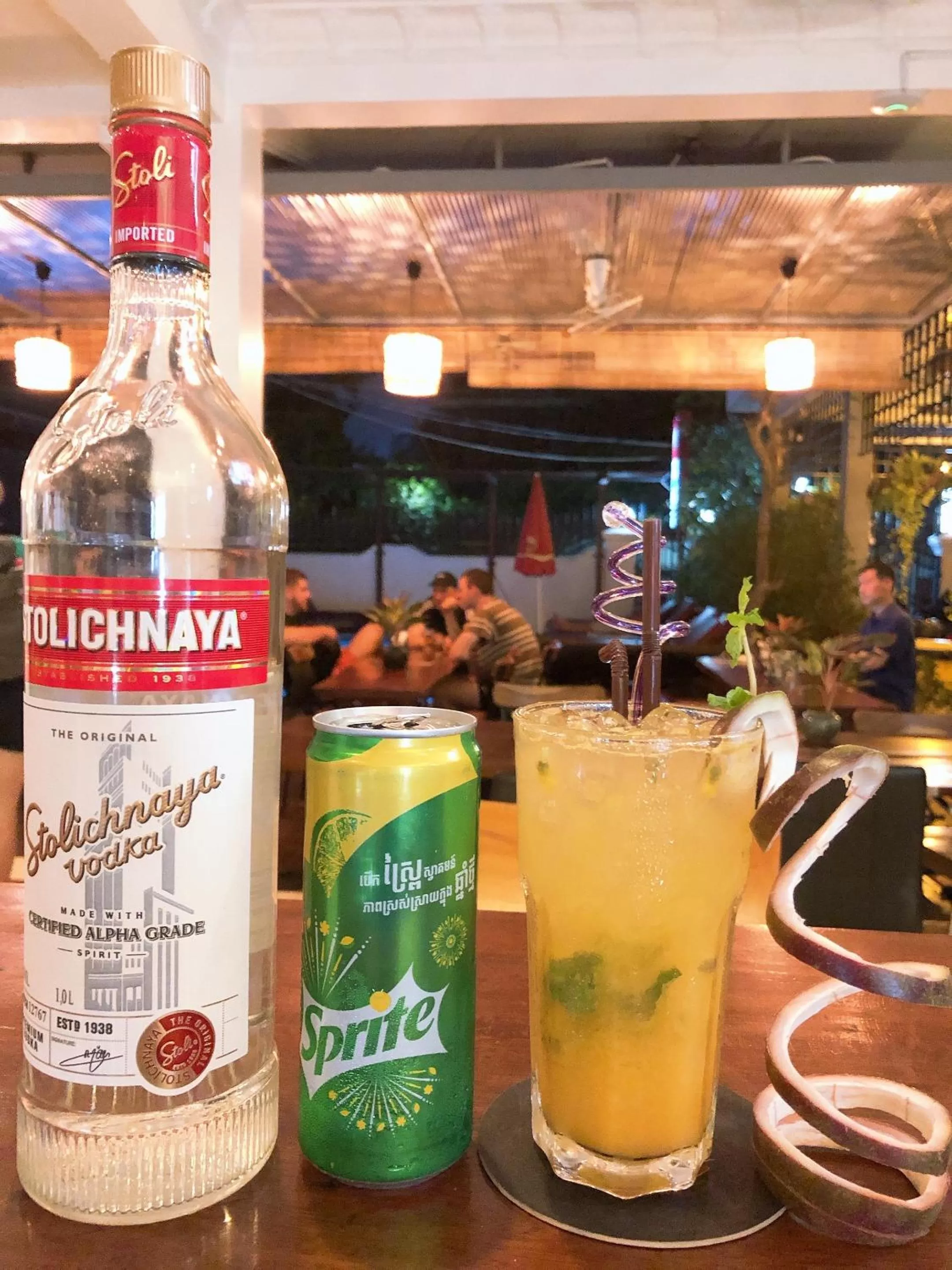 Drinks in Poolside Villa