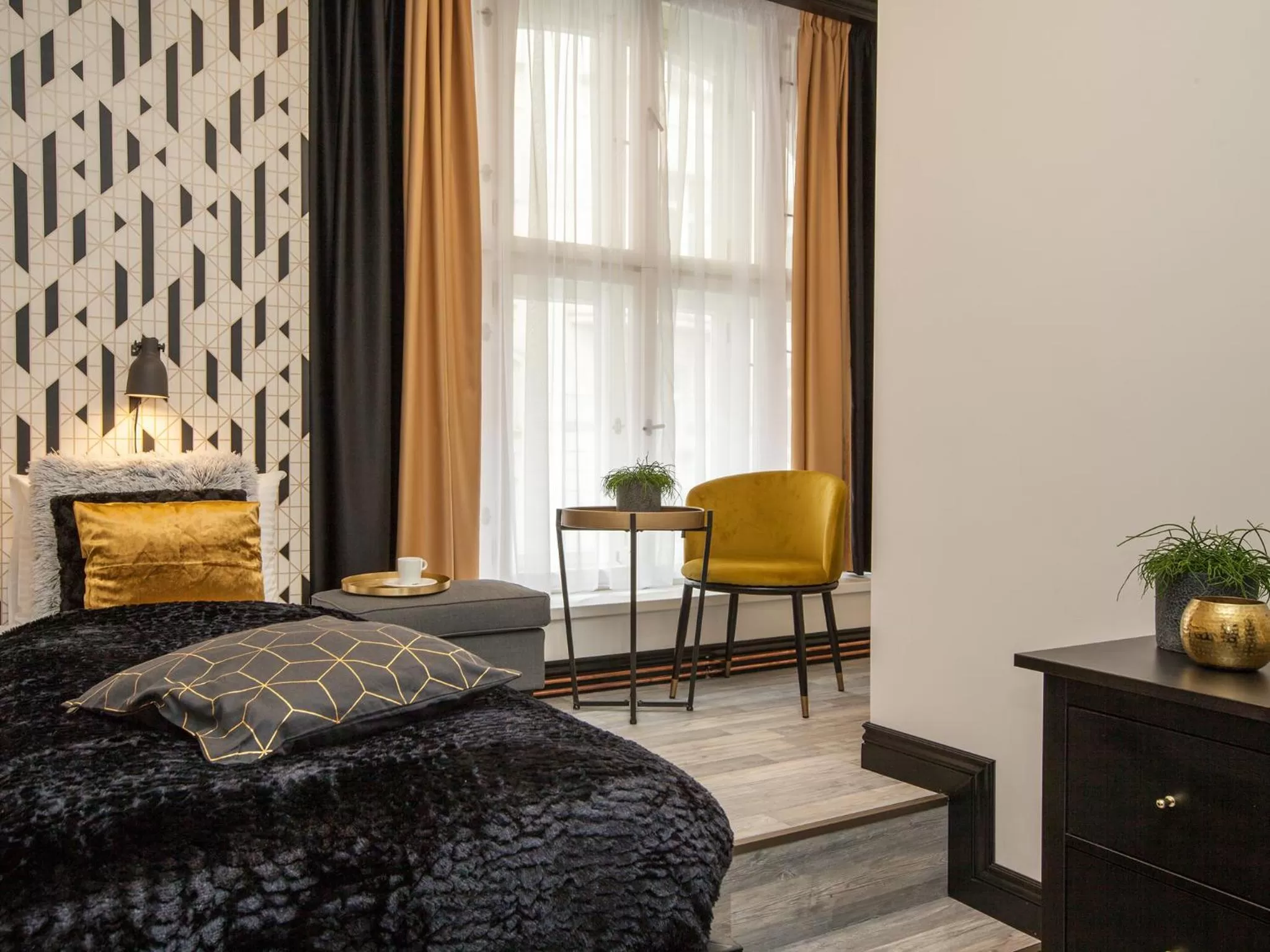 Bedroom, Bed in Golden Prague Rooms