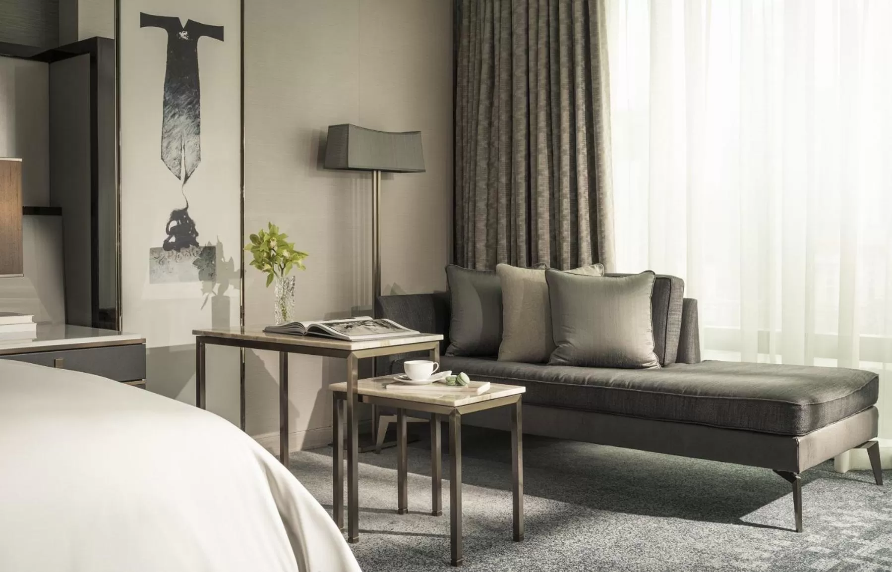 Seating area, Bed in Four Seasons Hotel Kuala Lumpur