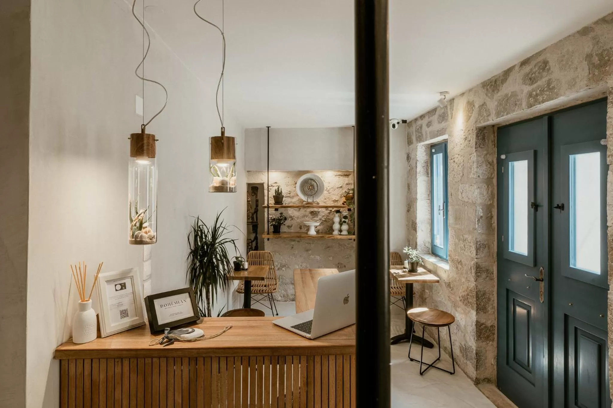 Lobby or reception in BOĒM Boutique Hotel Lefkada
