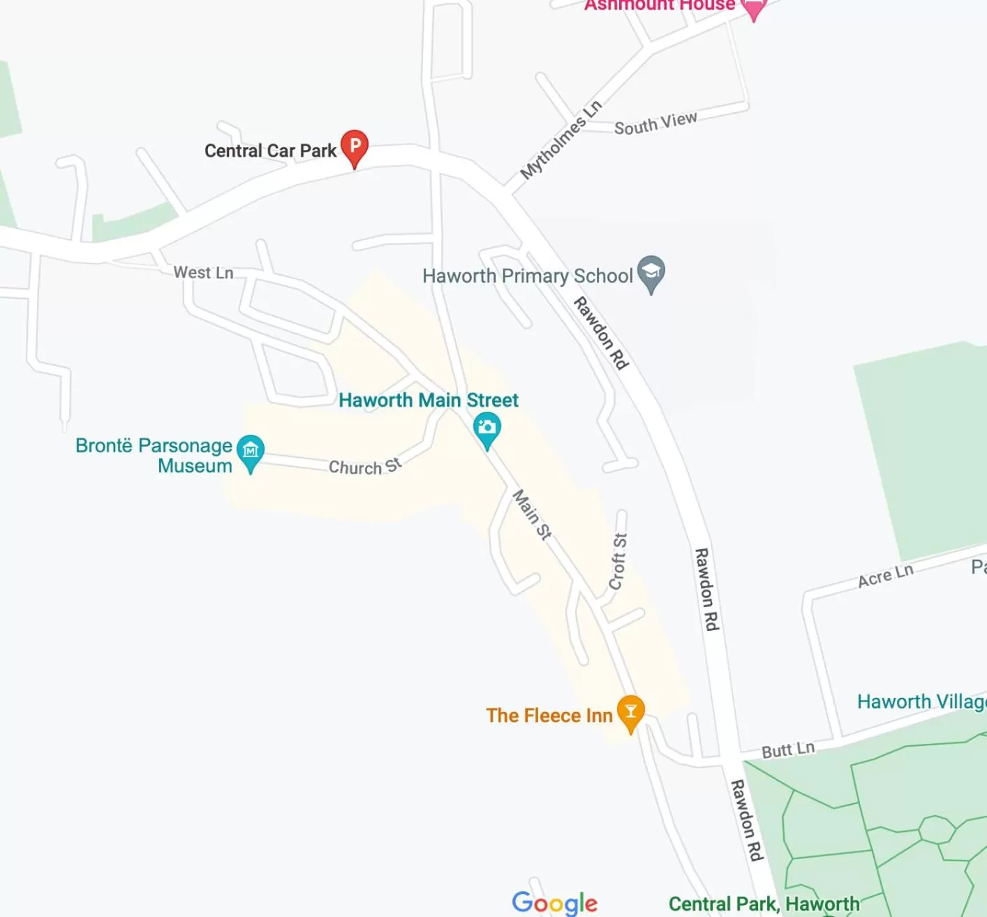 Location in The Fleece Inn