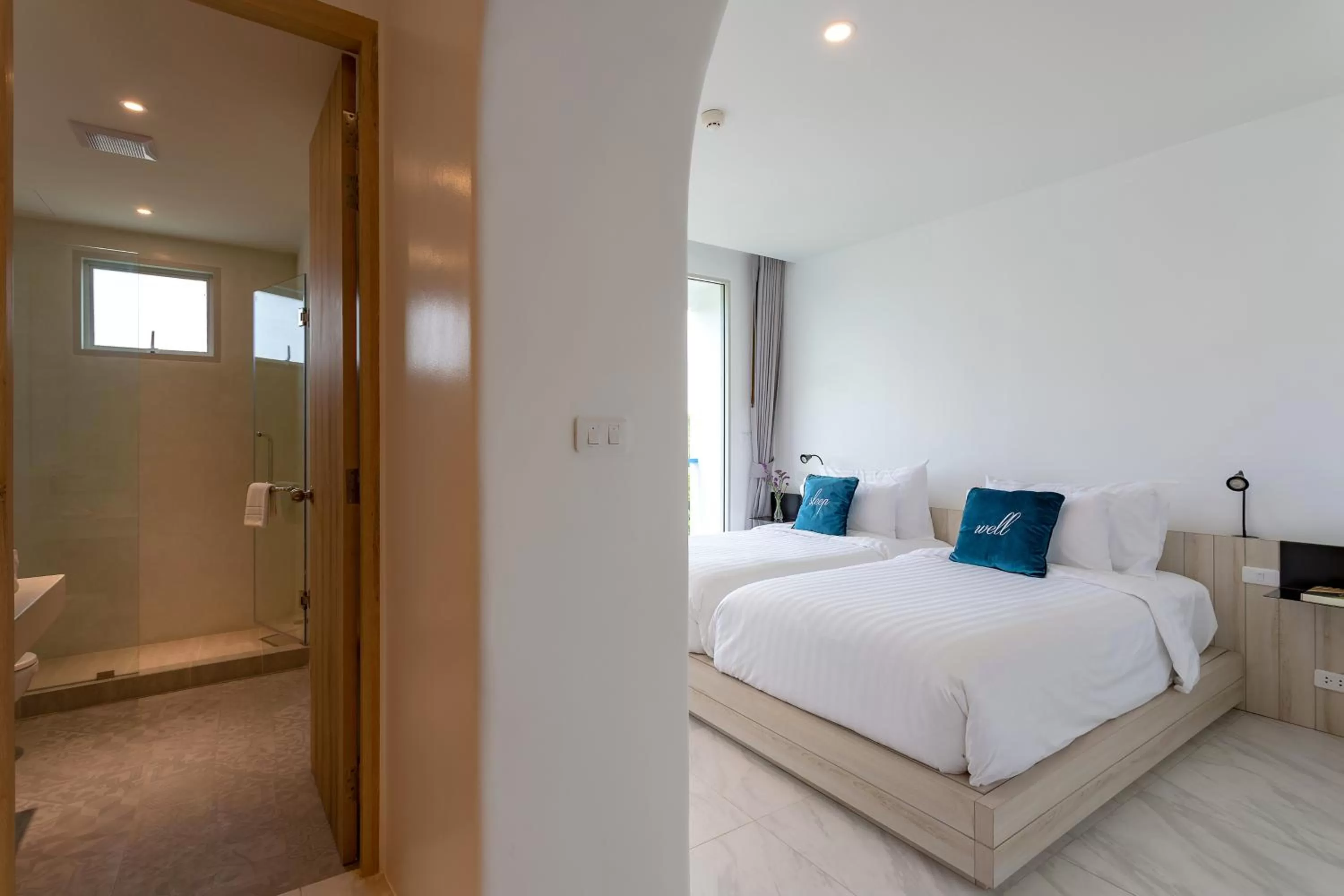 Bathroom, Bed in Costa Village Bangsaray