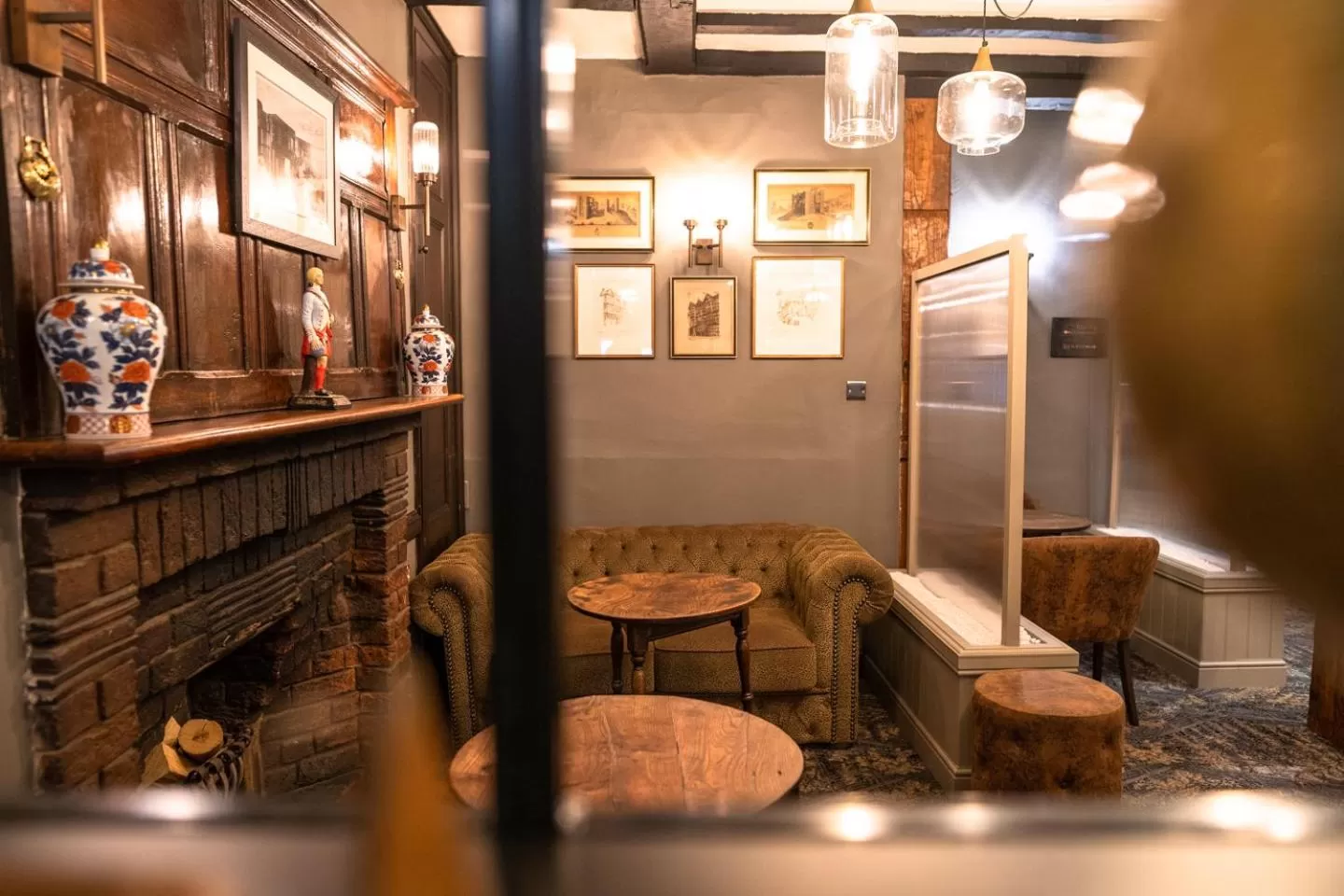 Seating area in The Feathers Hotel